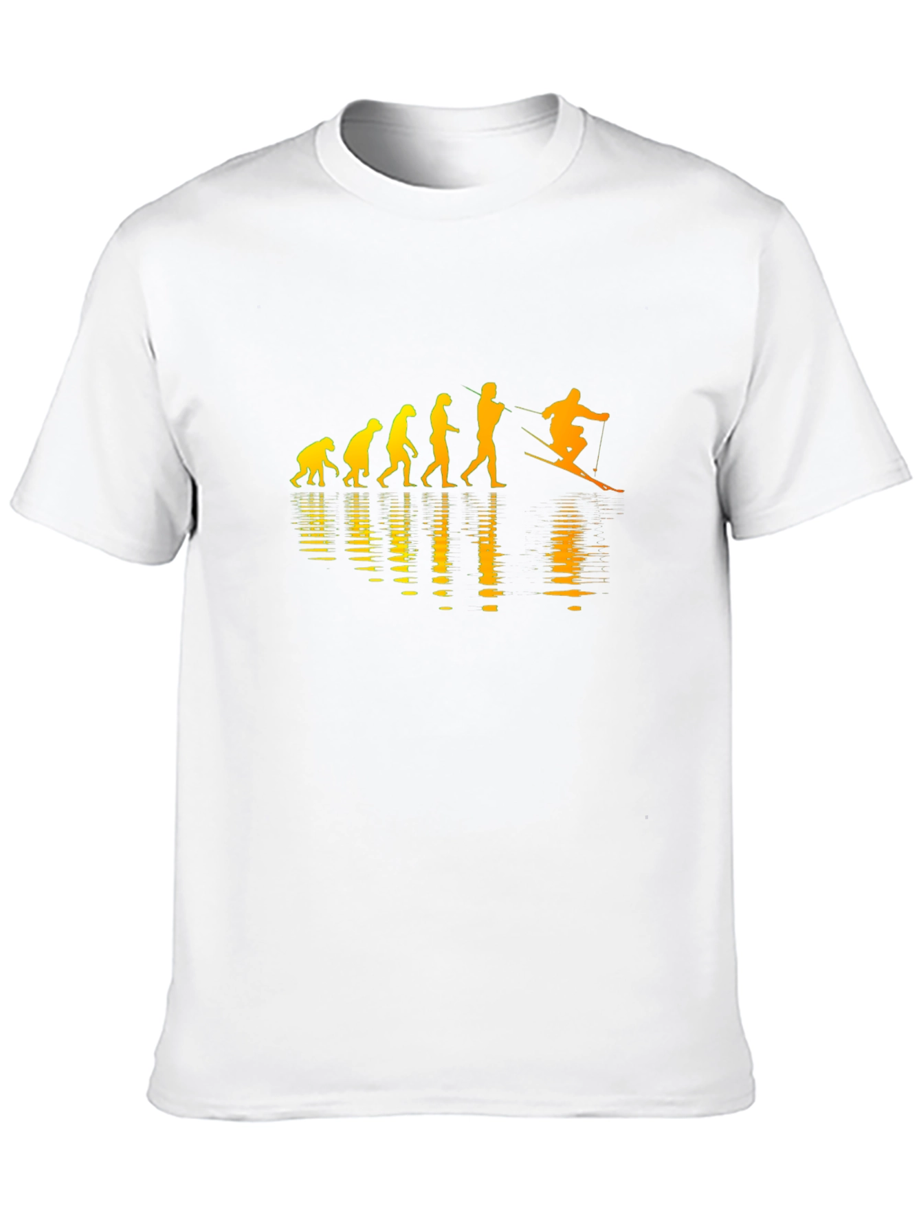 Evolution of Water Skiing Black T-Shirt