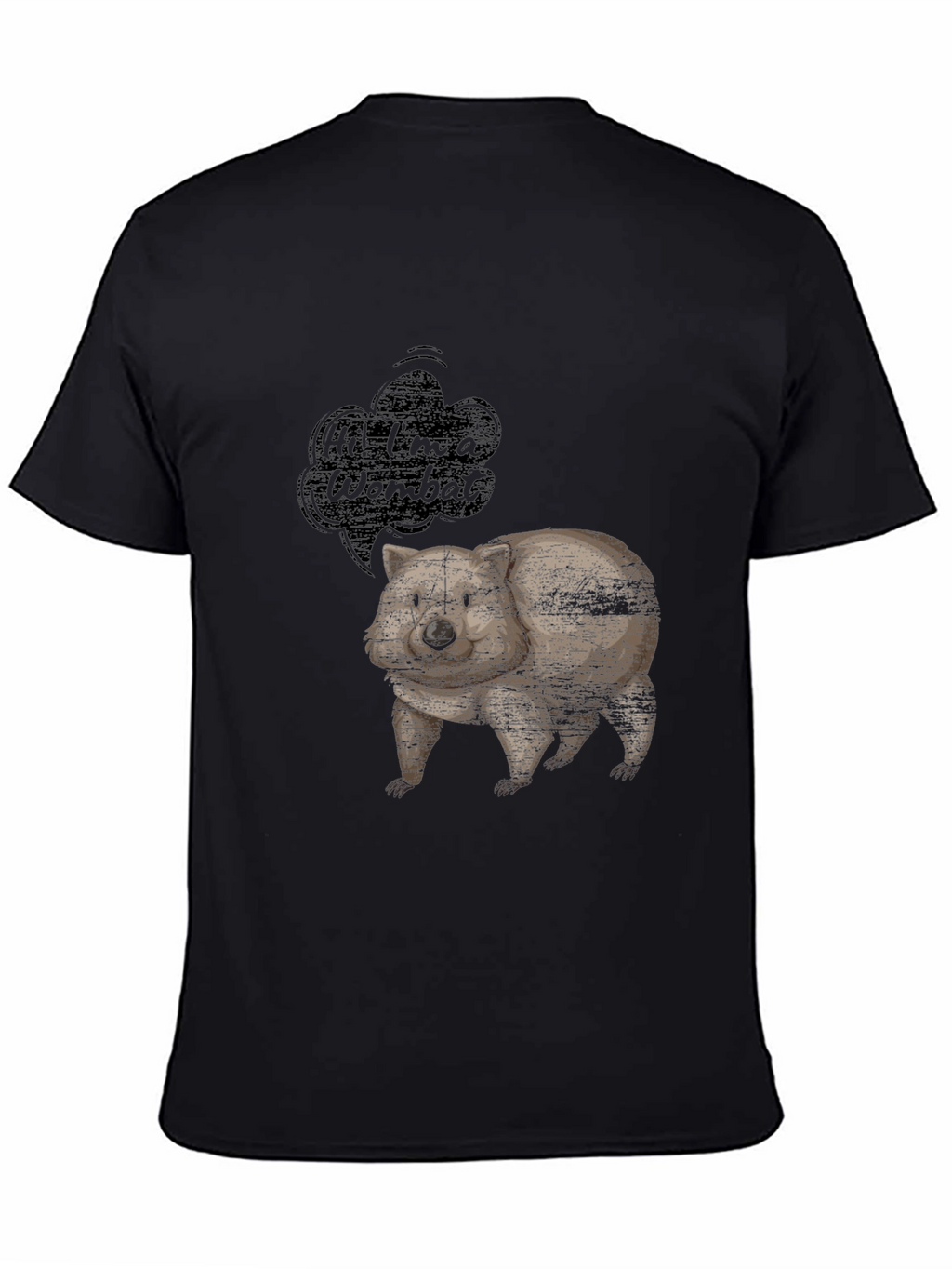Wombat Graphic Tee - Mens Black T-Shirt