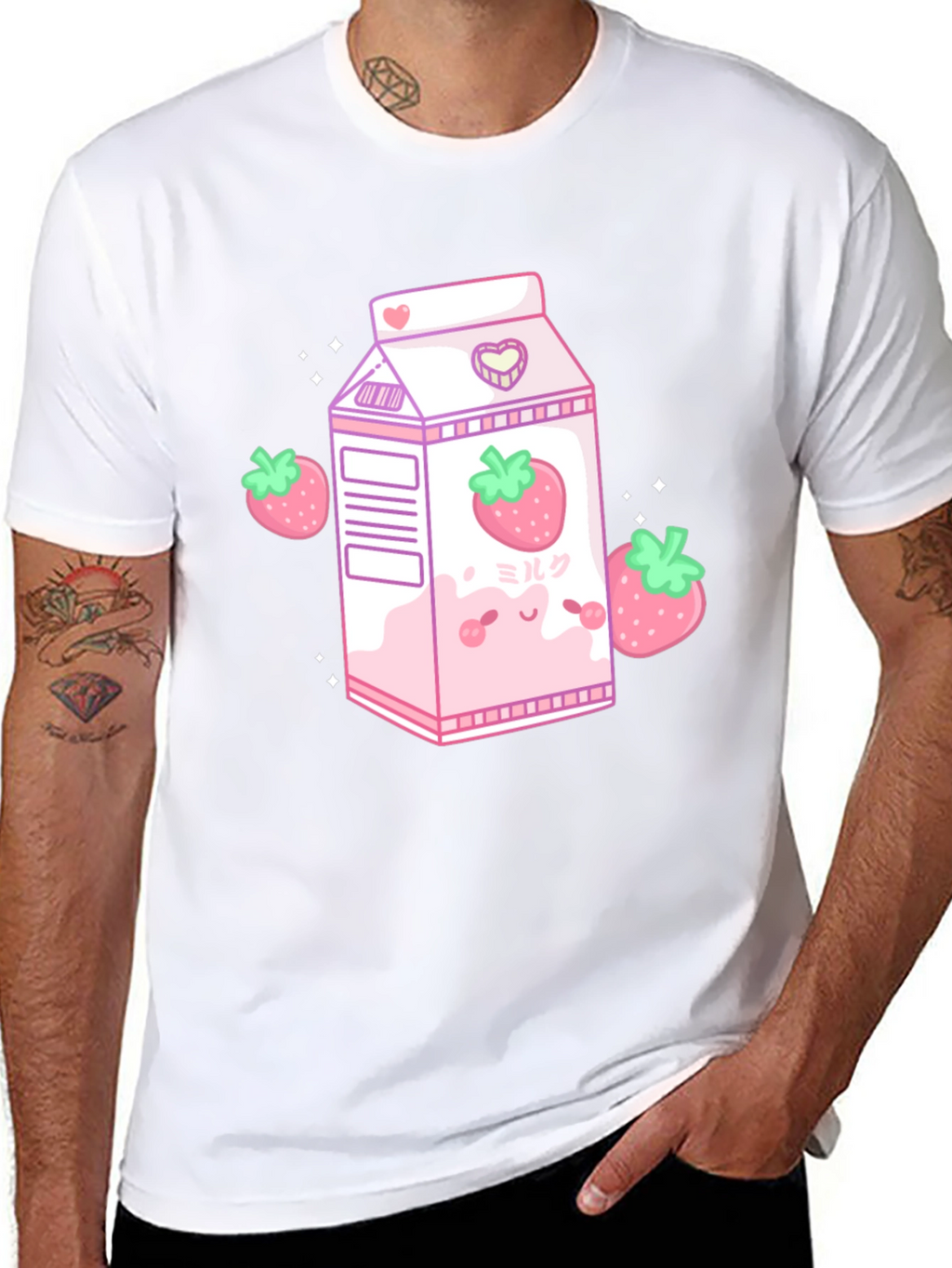 Kawaii Strawberry Milk T-Shirt - Cute Anime Style
