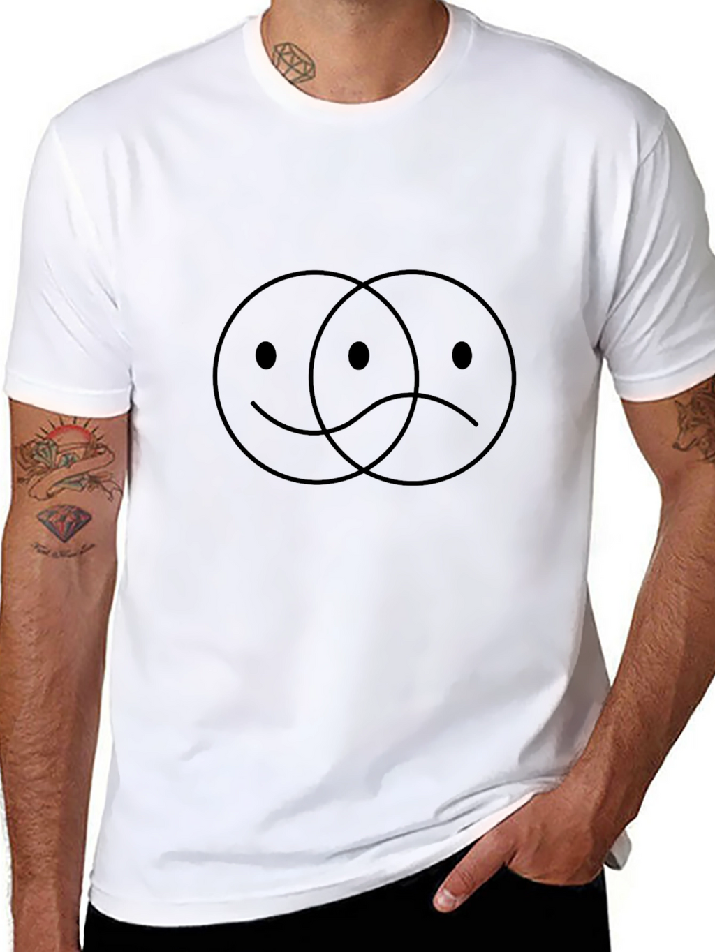 Expressive Smiley Face T-Shirt