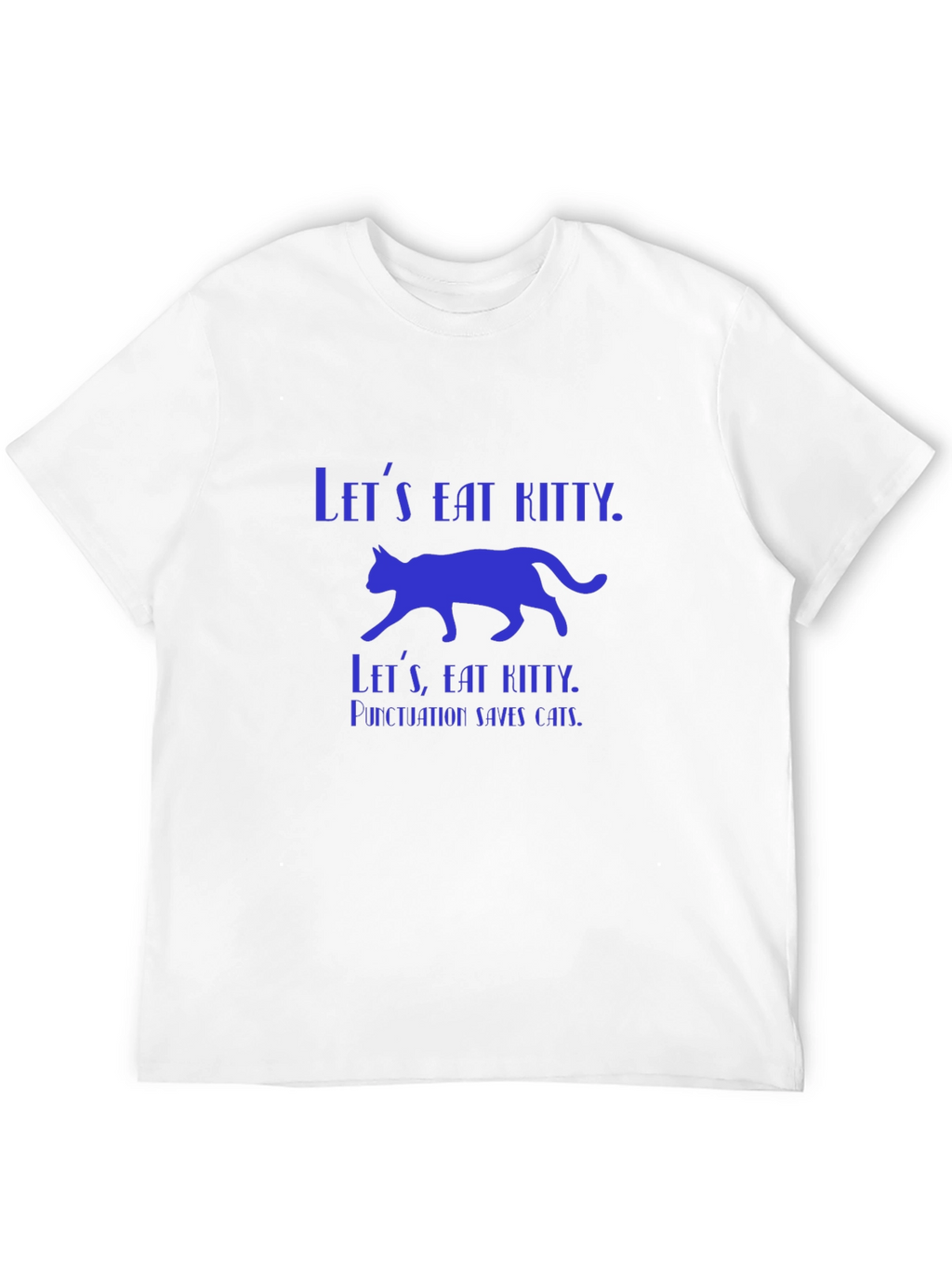 Punctuation Saves Cats T-Shirt - Funny Graphic Tee