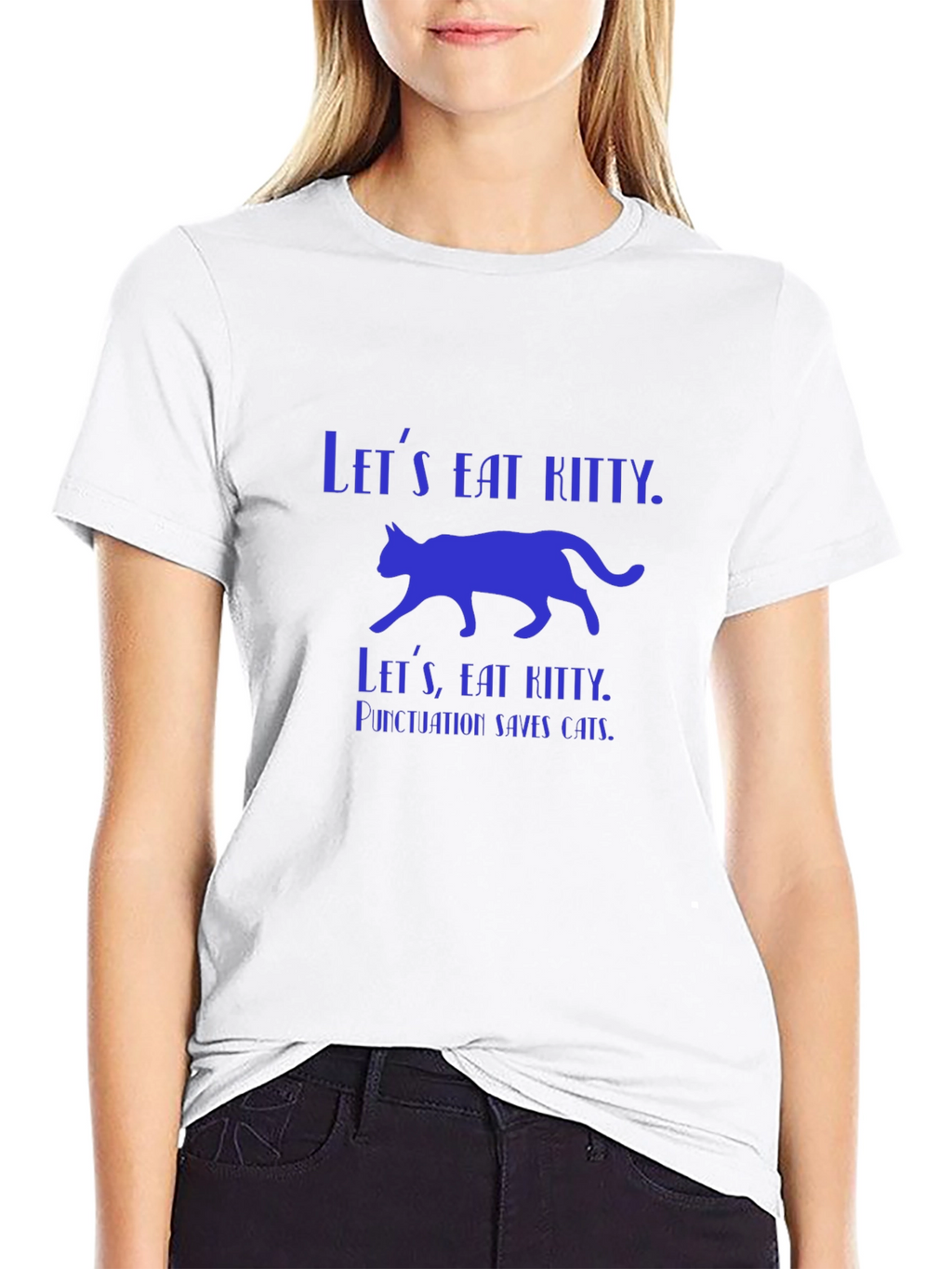 Punctuation Saves Cats T-Shirt - Funny Graphic Tee