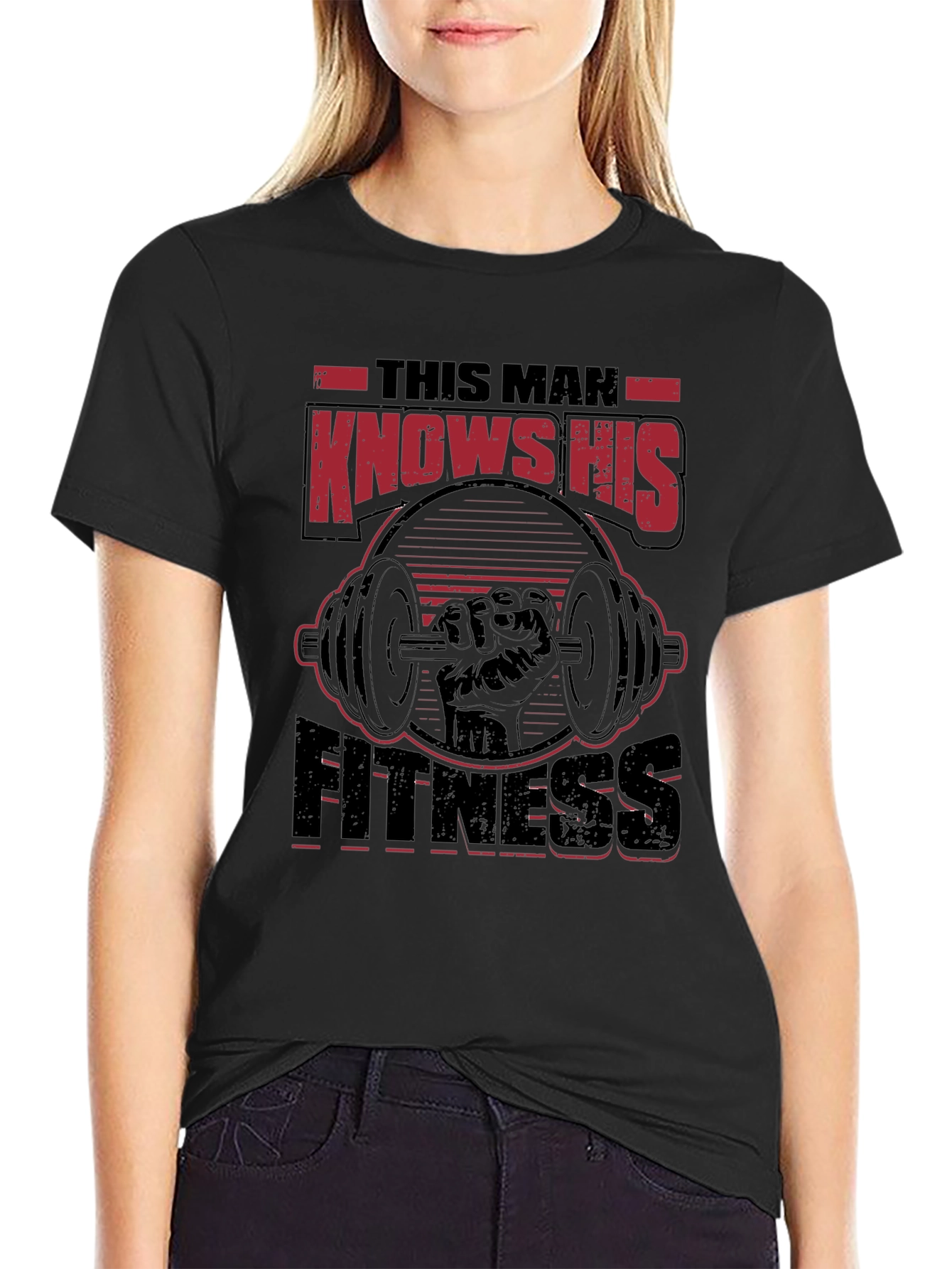 Fitness Enthusiast Graphic Tee - This Man Knows His Fitness