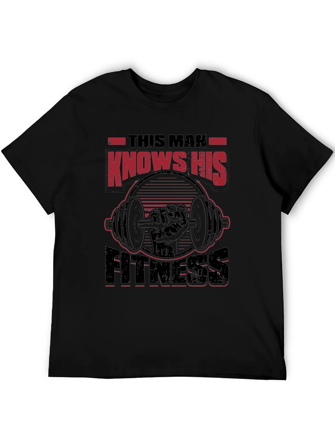 Fitness Enthusiast Graphic Tee - This Man Knows His Fitness