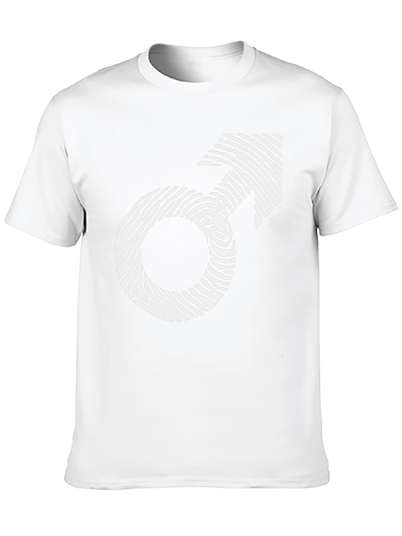 Mens Fingerprint Symbol Graphic Tee