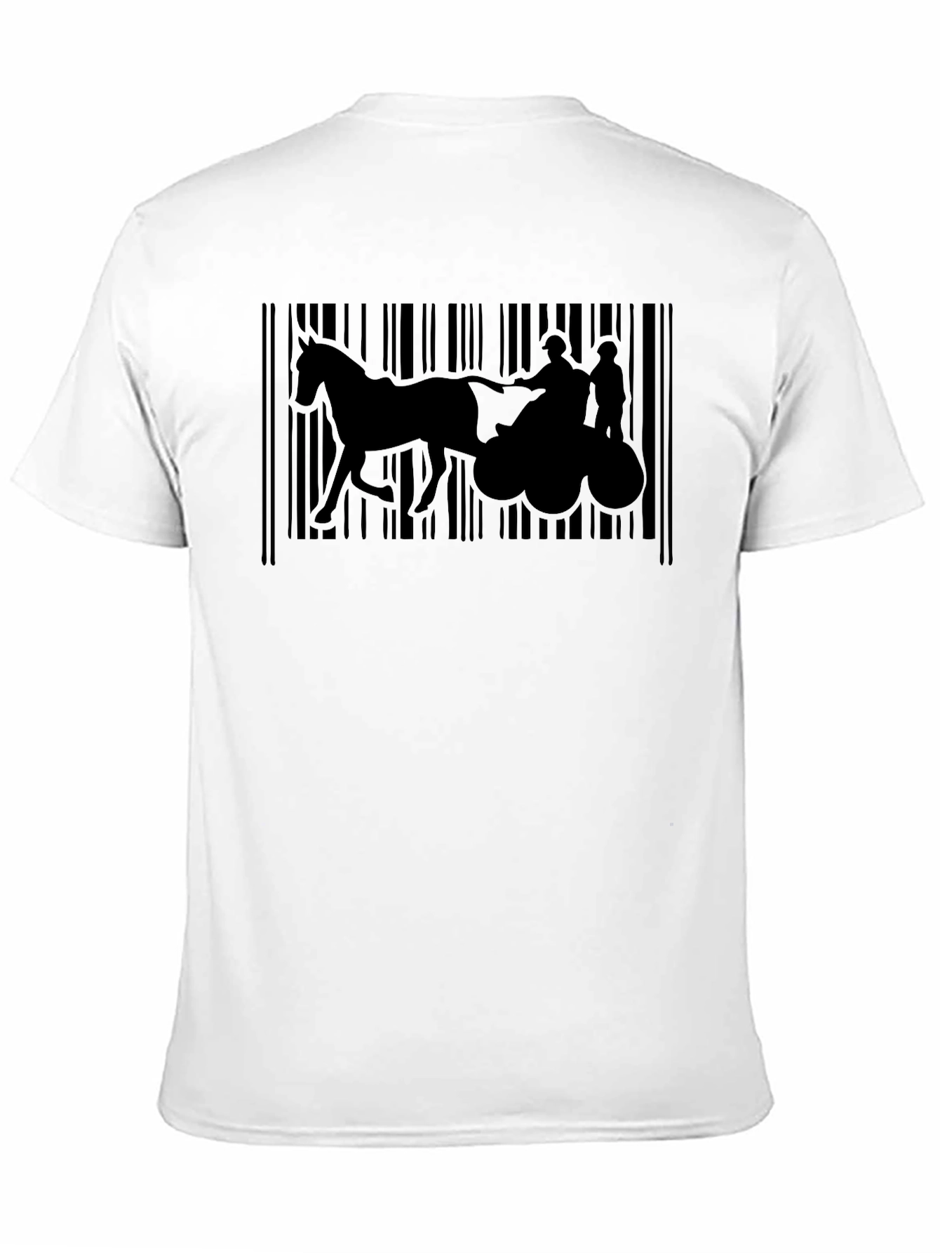 Horse Drawn Carriage Barcode T-Shirt