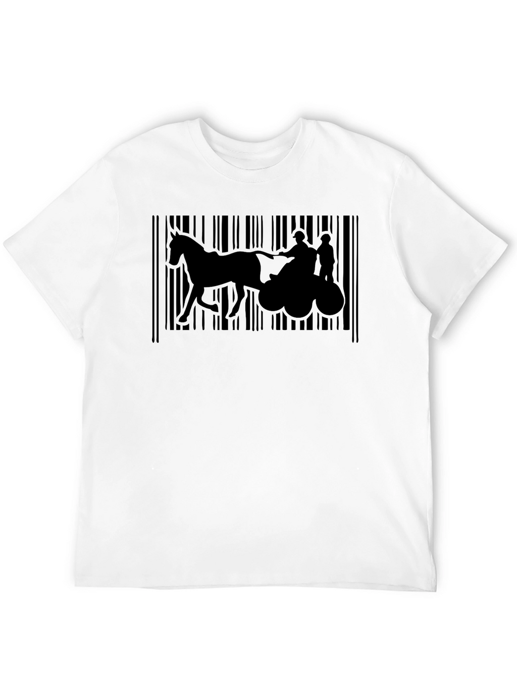 Horse Drawn Carriage Barcode T-Shirt