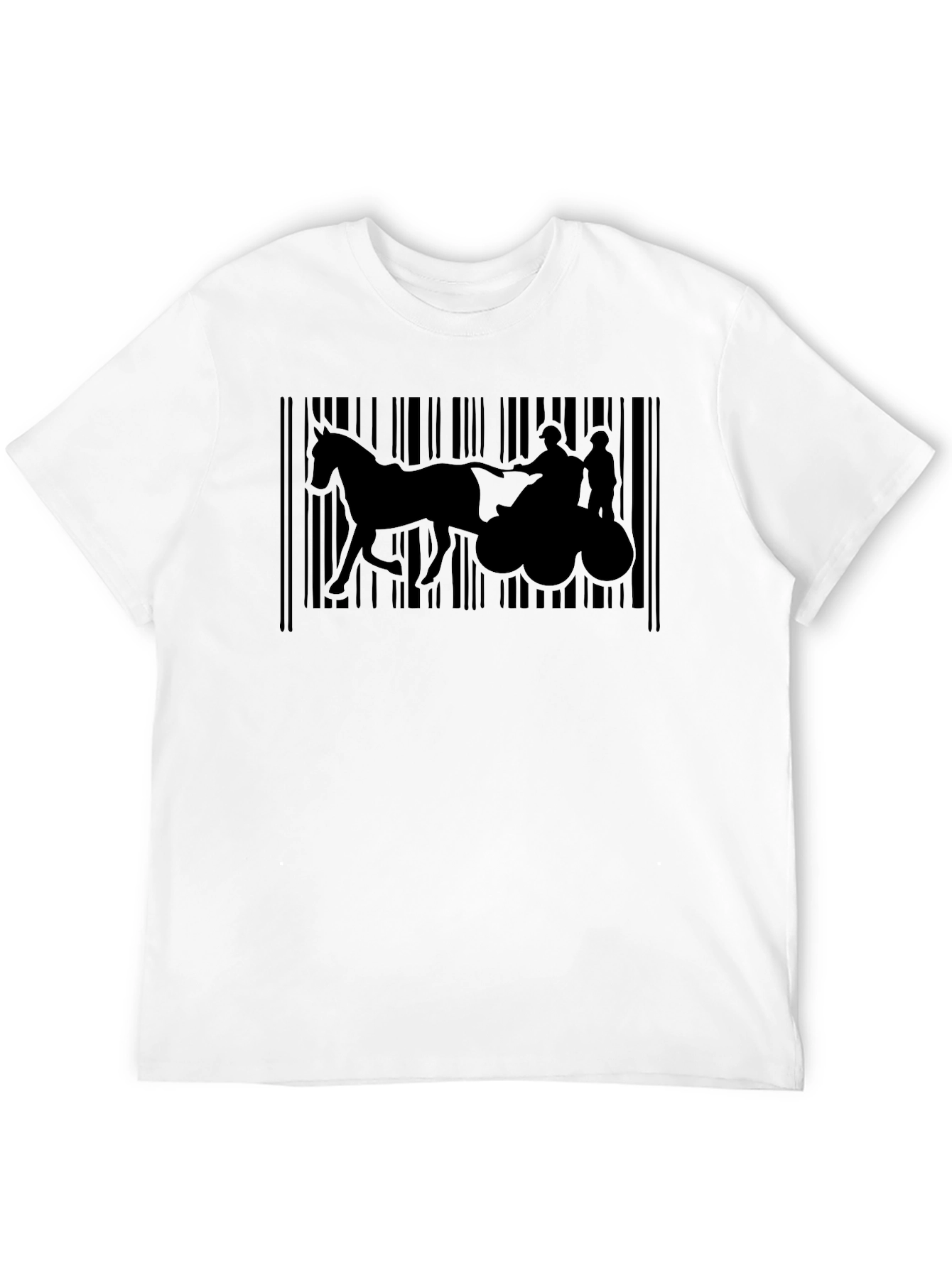 Horse Drawn Carriage Barcode T-Shirt