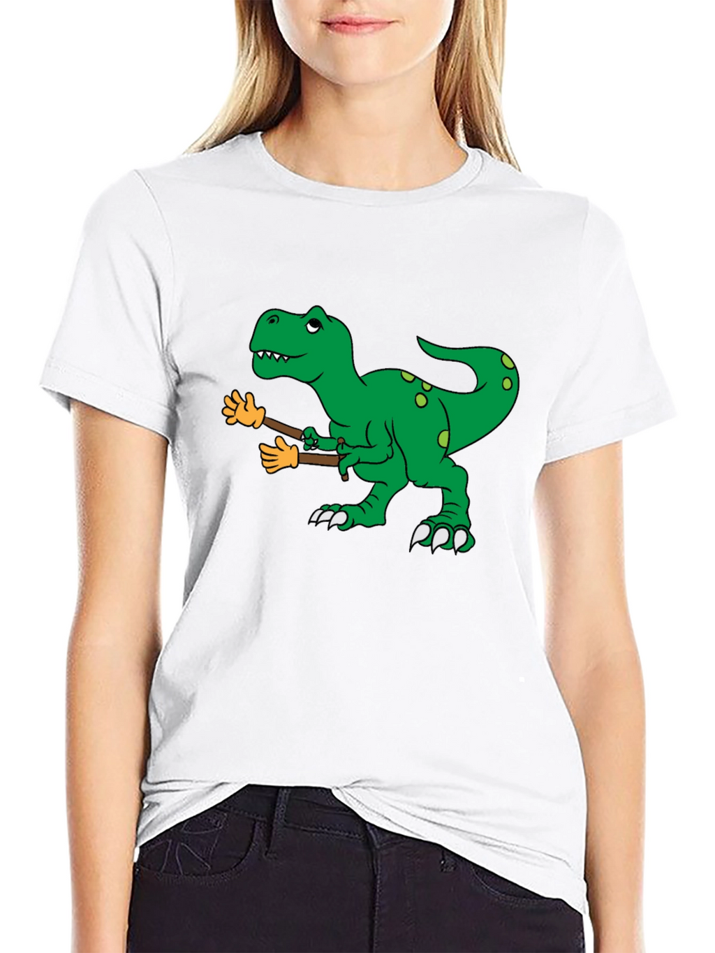 Dinosaur T-Rex with Fake Arms Funny Graphic Tee