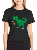 Dinosaur T-Rex with Fake Arms Funny Graphic Tee