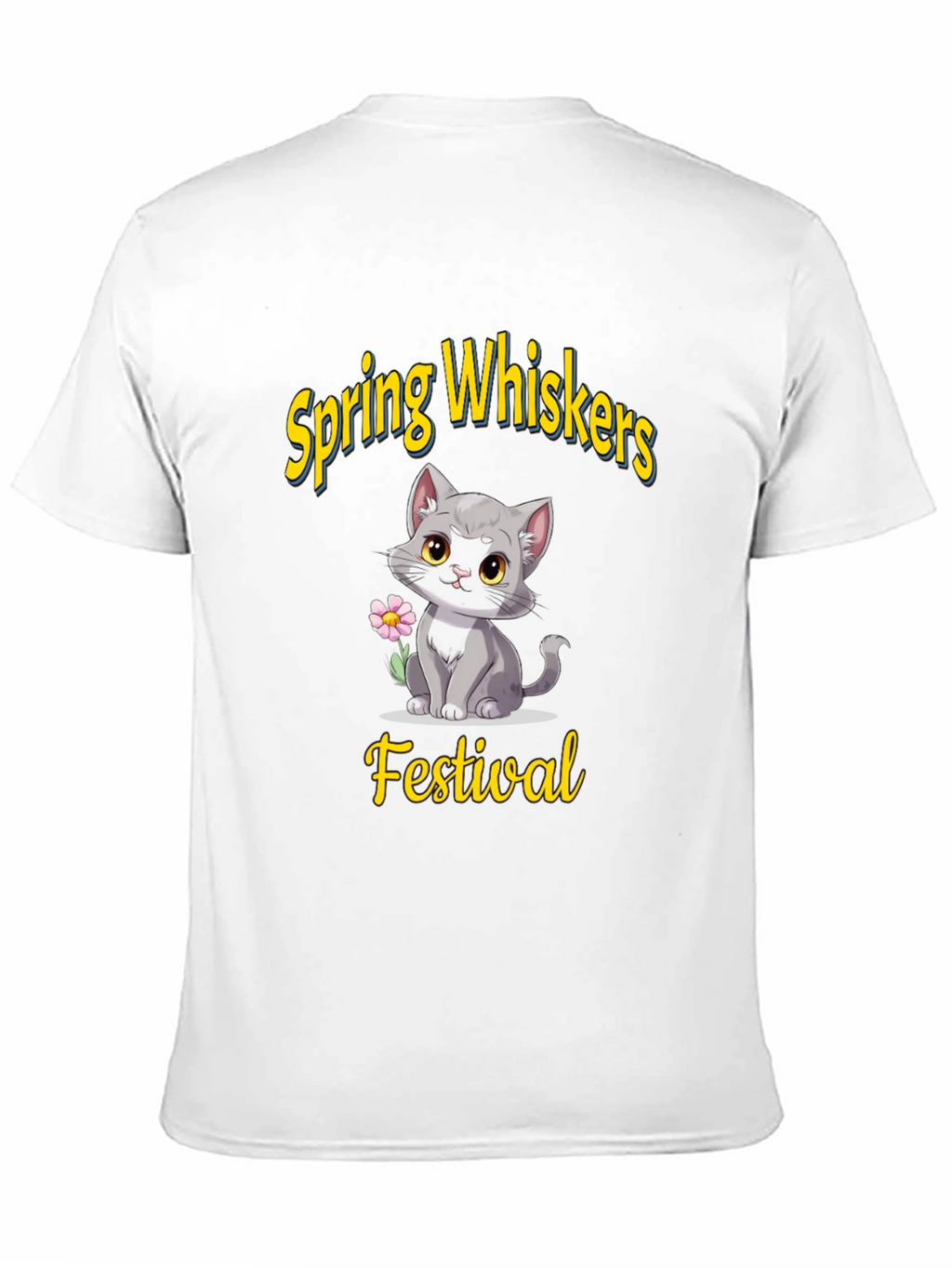 Spring Whiskers Festival Black T-Shirt