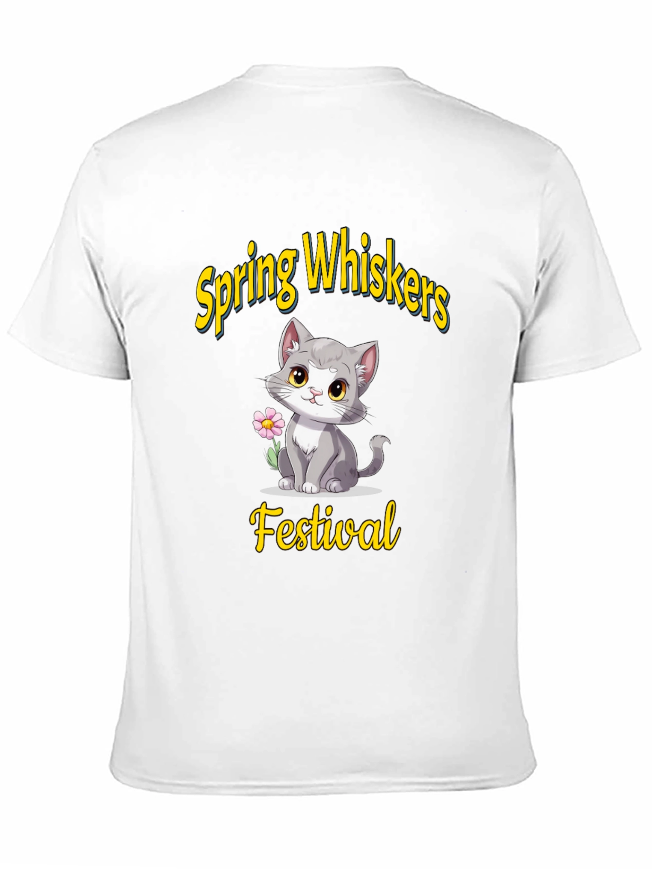 Spring Whiskers Festival Black T-Shirt