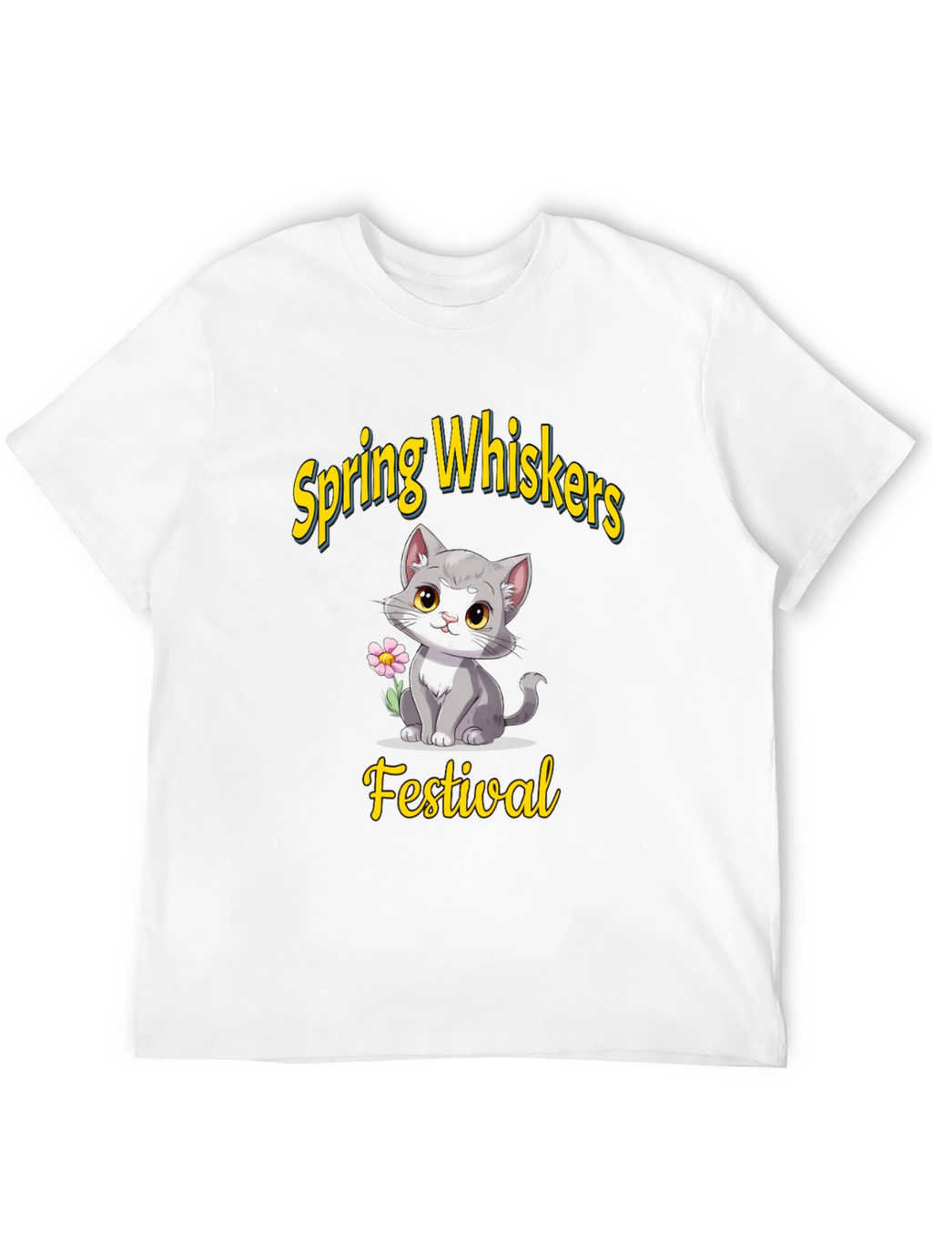 Spring Whiskers Festival Black T-Shirt