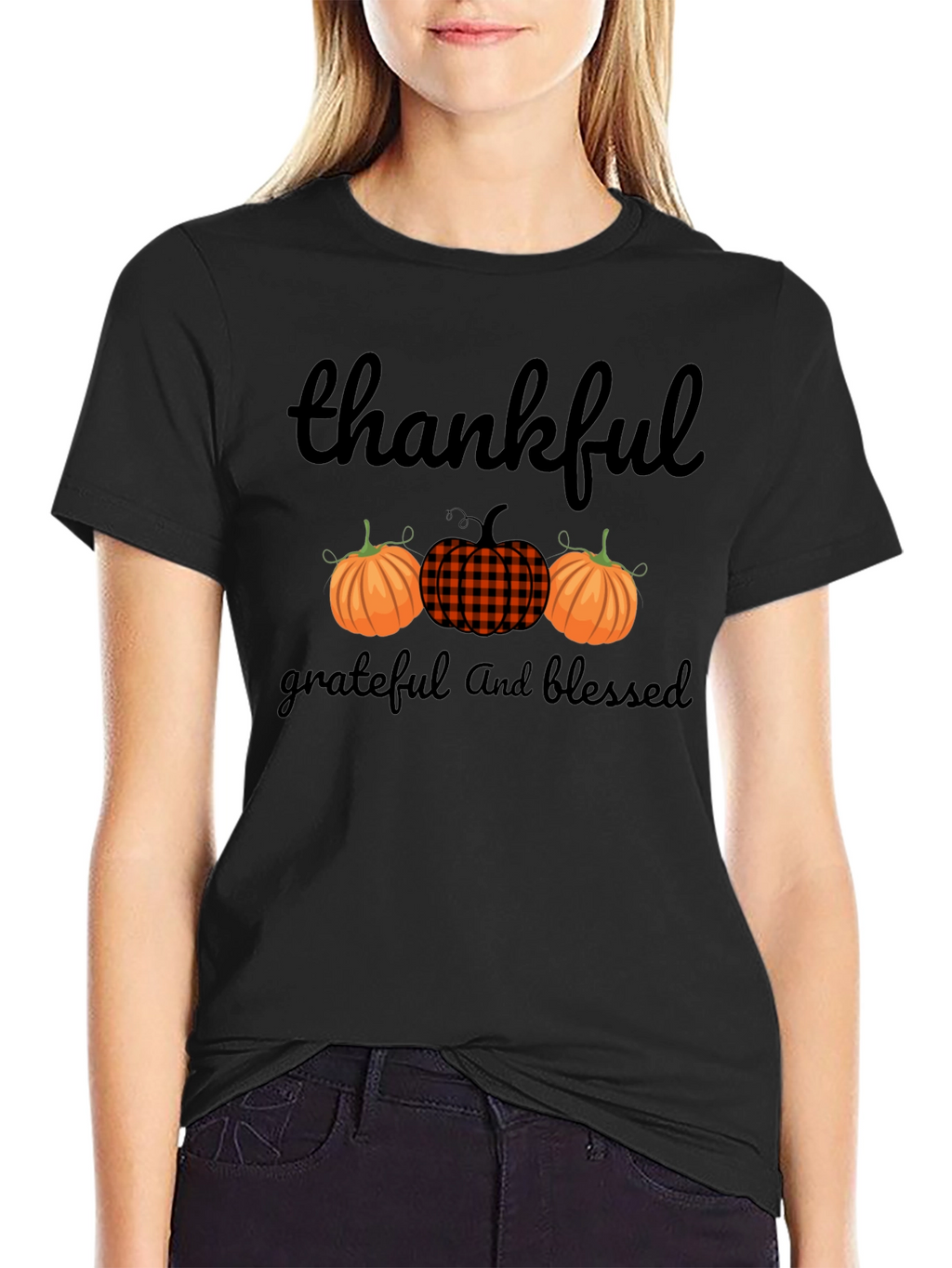 Thankful Grateful and Blessed Graphic Tee