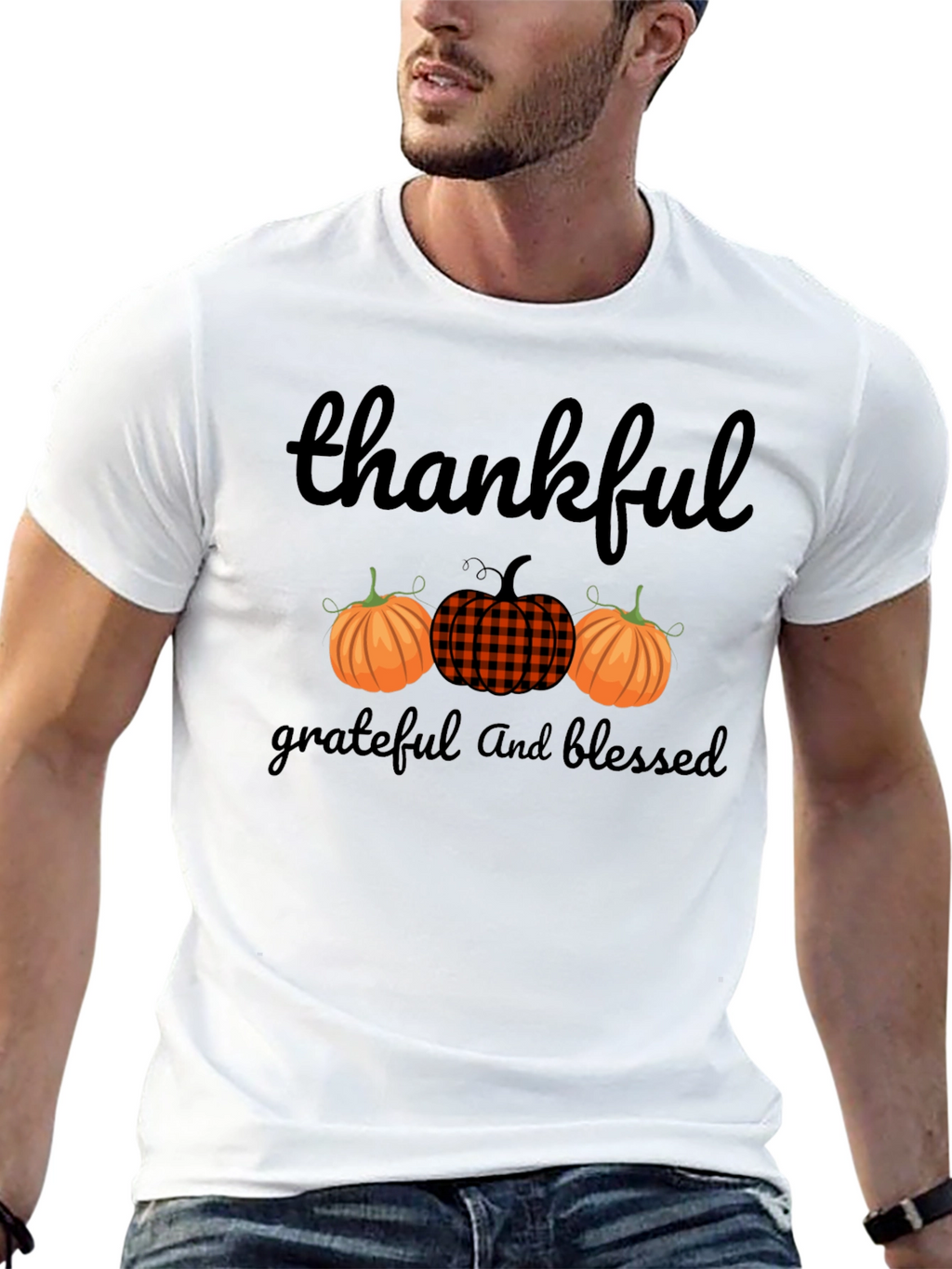 Thankful Grateful and Blessed Graphic Tee