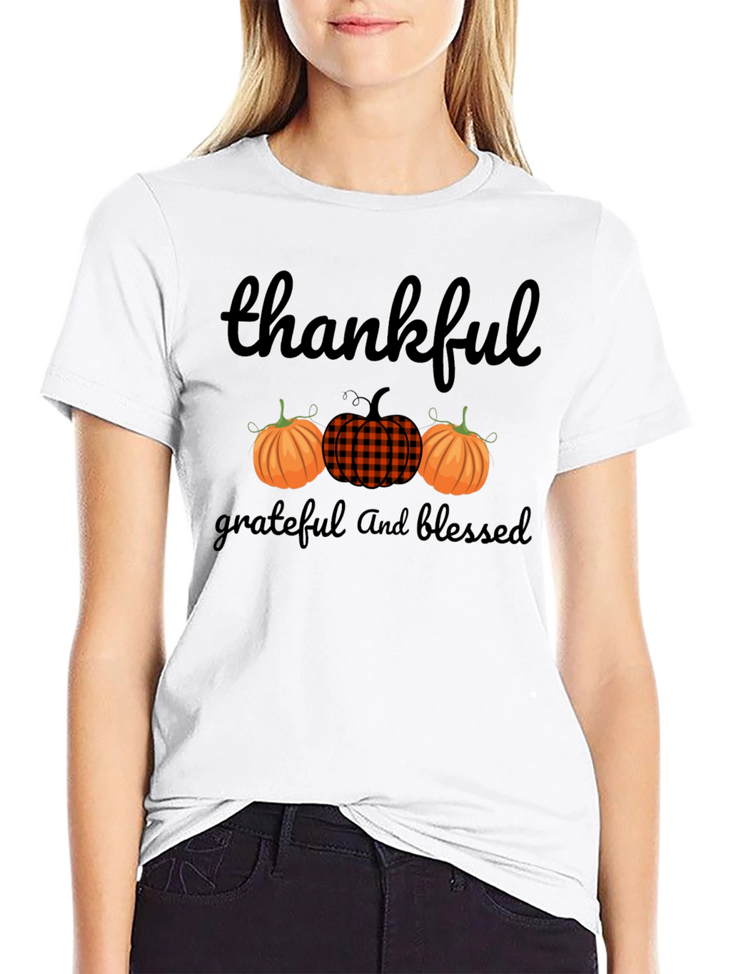 Thankful Grateful and Blessed Graphic Tee