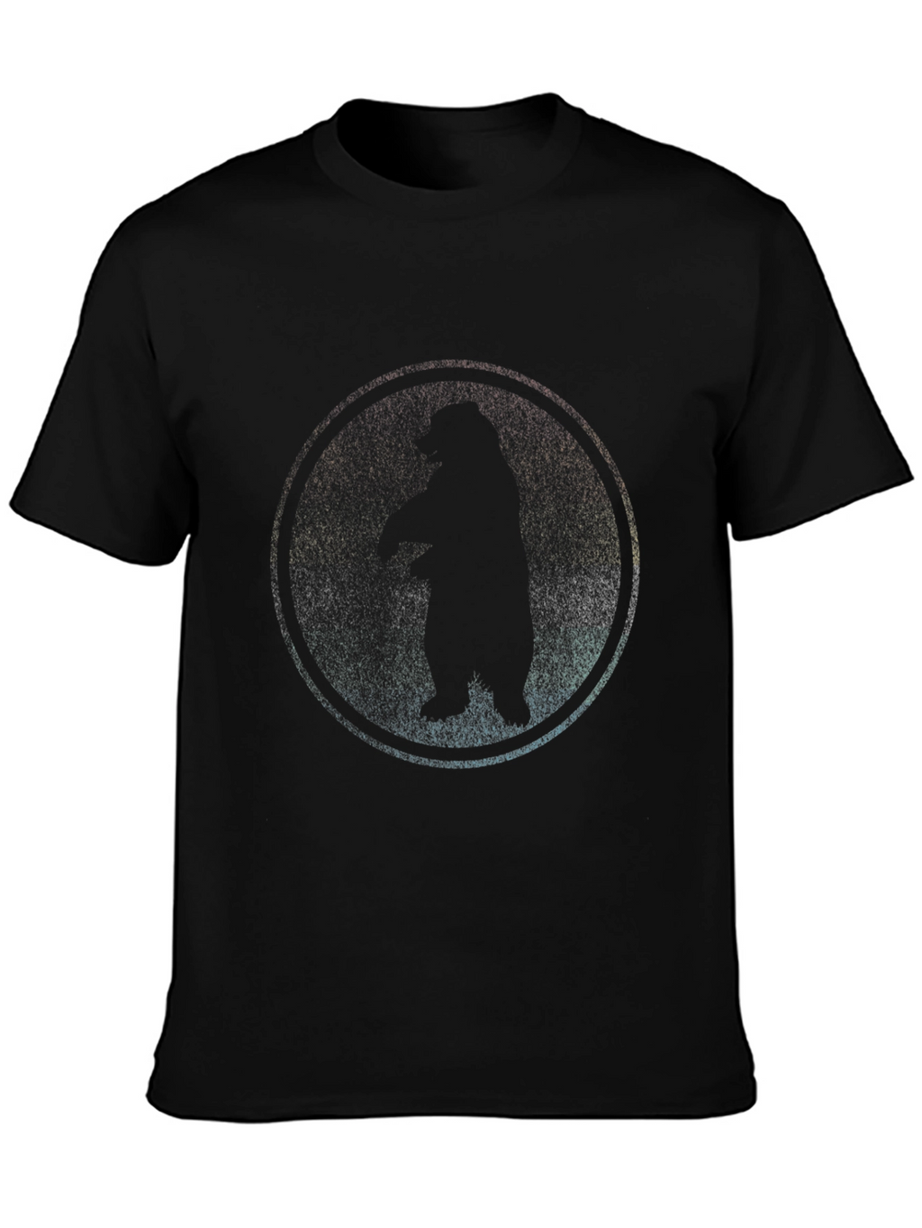 Cool Bear Silhouette Graphic Black T-Shirt