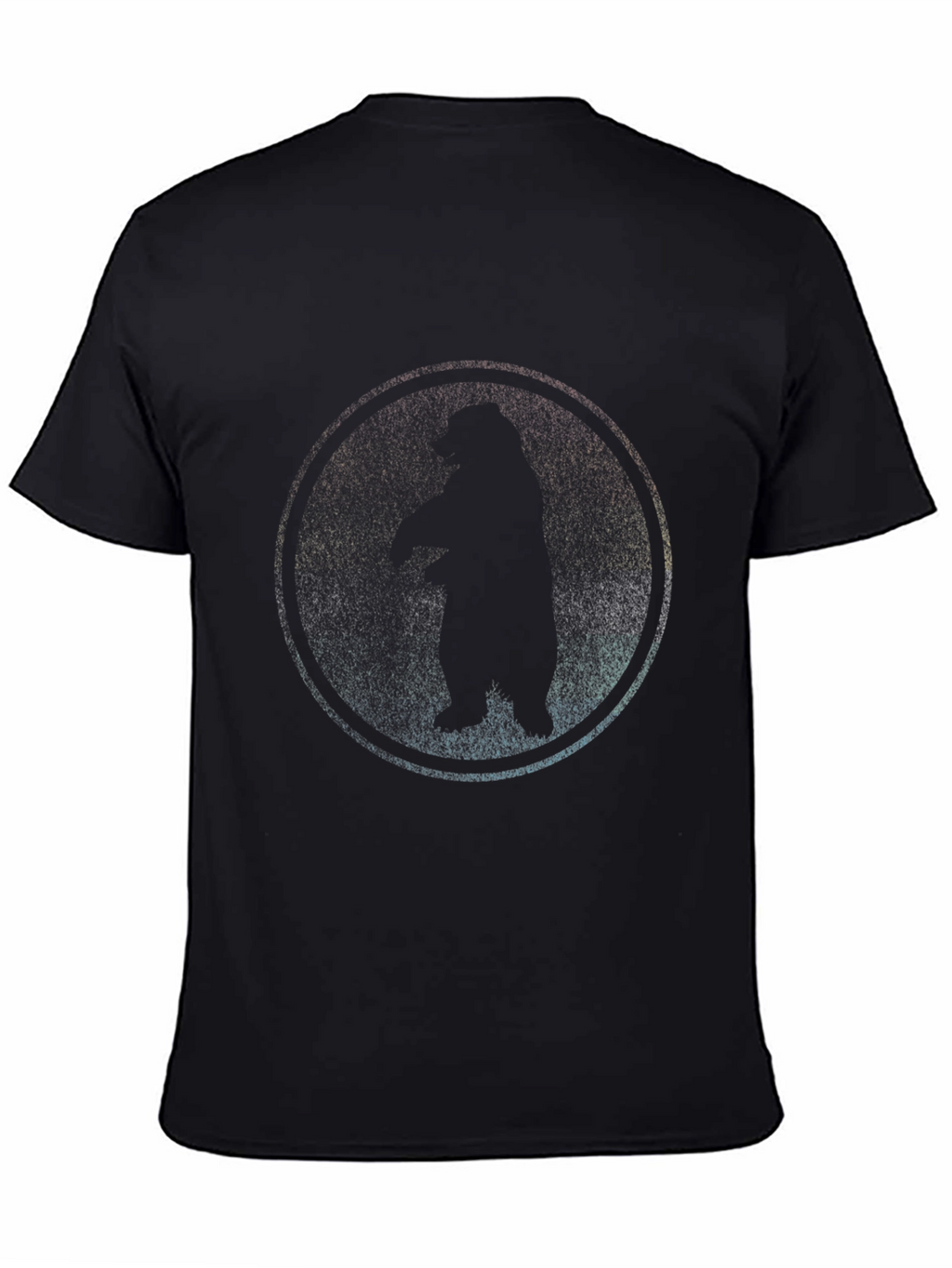 Cool Bear Silhouette Graphic Black T-Shirt