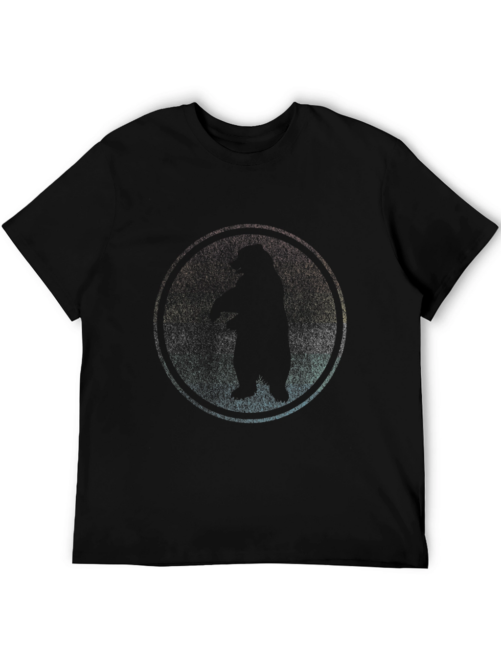 Cool Bear Silhouette Graphic Black T-Shirt