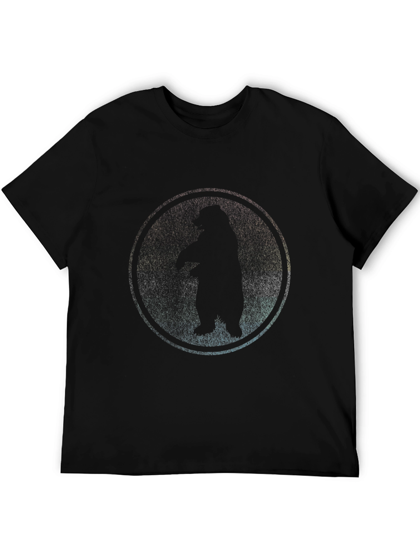 Cool Bear Silhouette Graphic Black T-Shirt