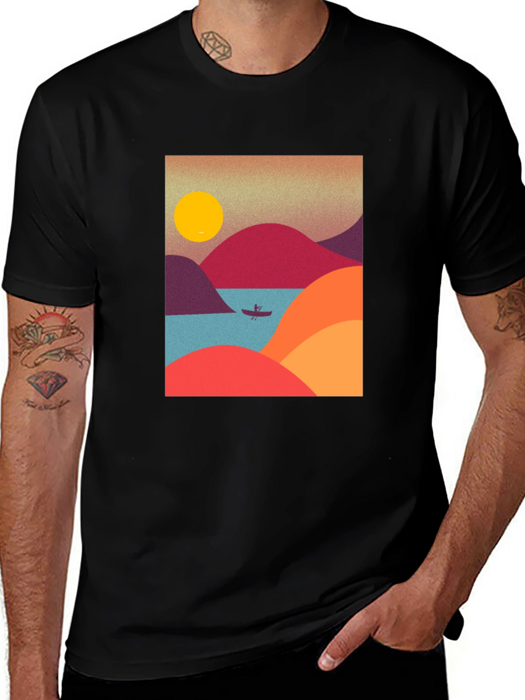 Retro Mountainscape T-Shirt