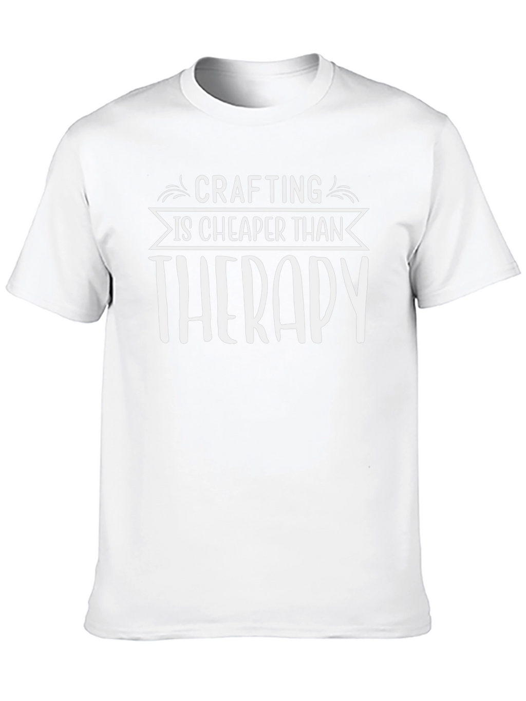 Crafting is Cheaper Than Therapy Black T-Shirt