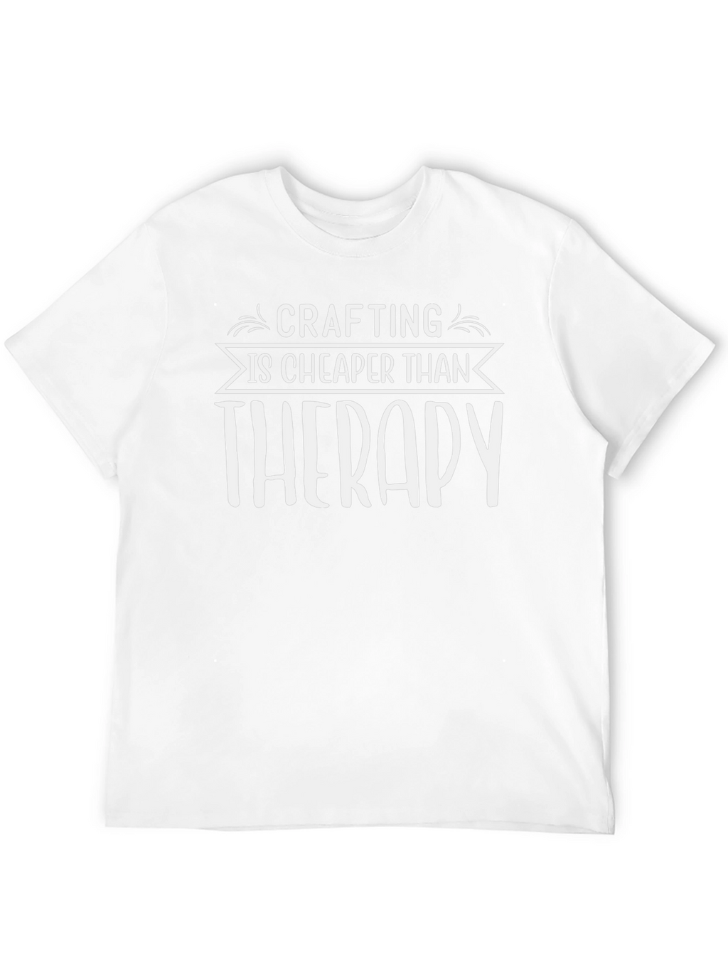 Crafting is Cheaper Than Therapy Black T-Shirt