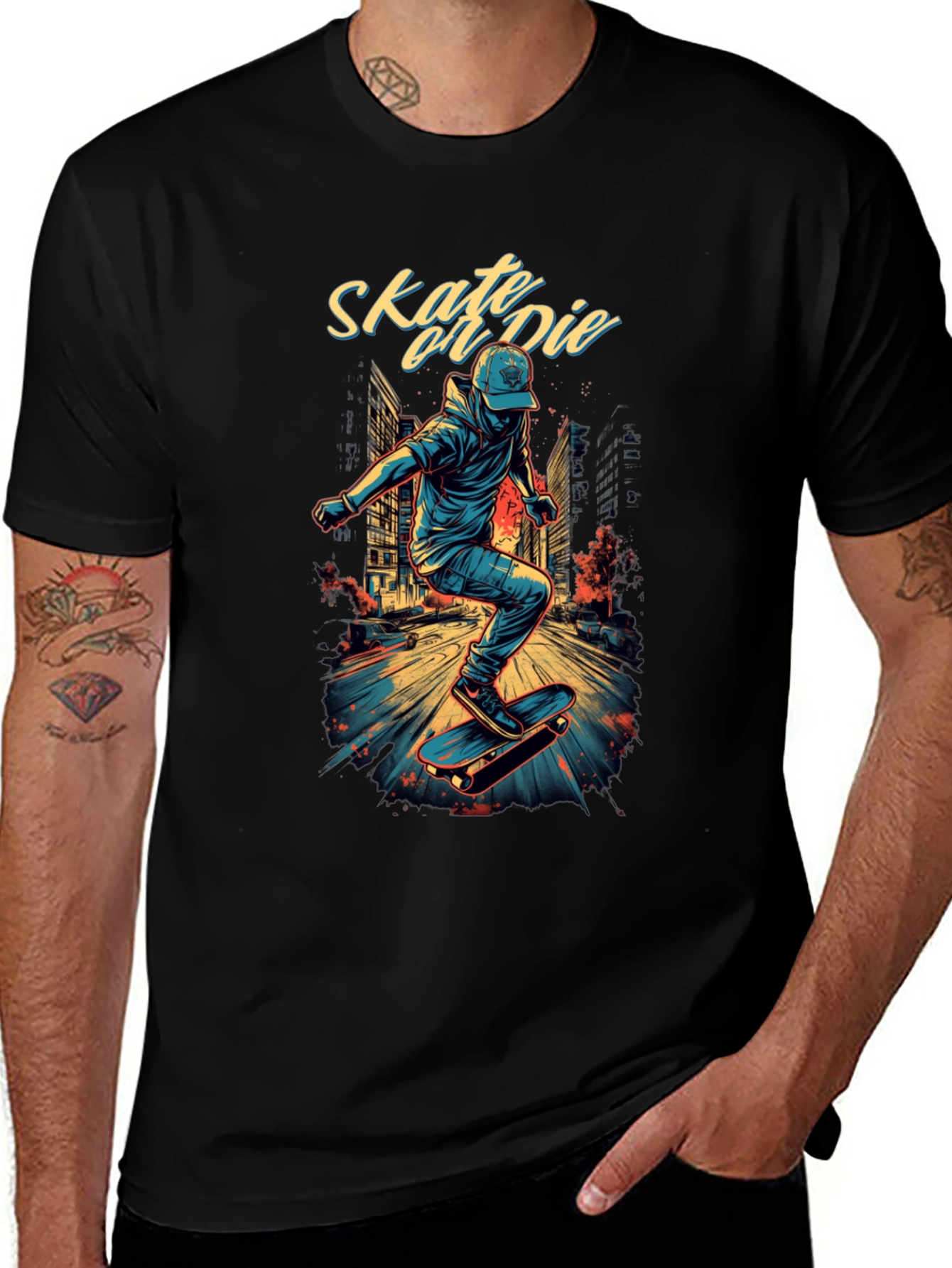 Skate or Die Graphic T-Shirt Urban Skater Tee