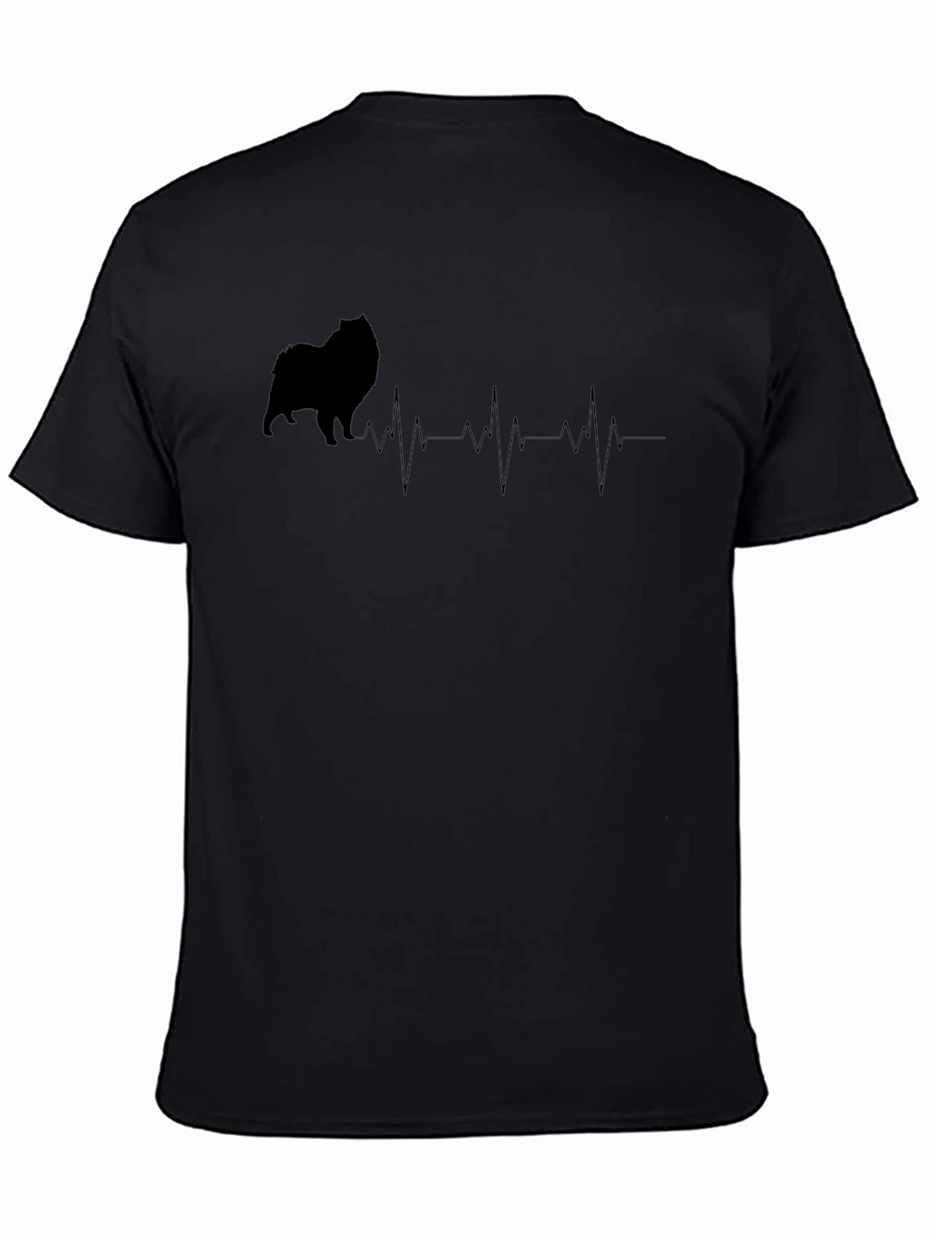 Dog Heartbeat T-Shirt - Mens Black Tee
