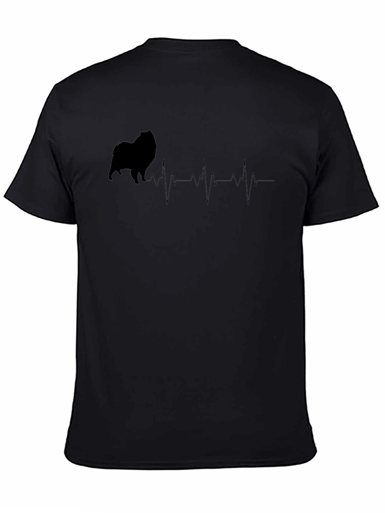 Dog Heartbeat T-Shirt - Mens Black Tee