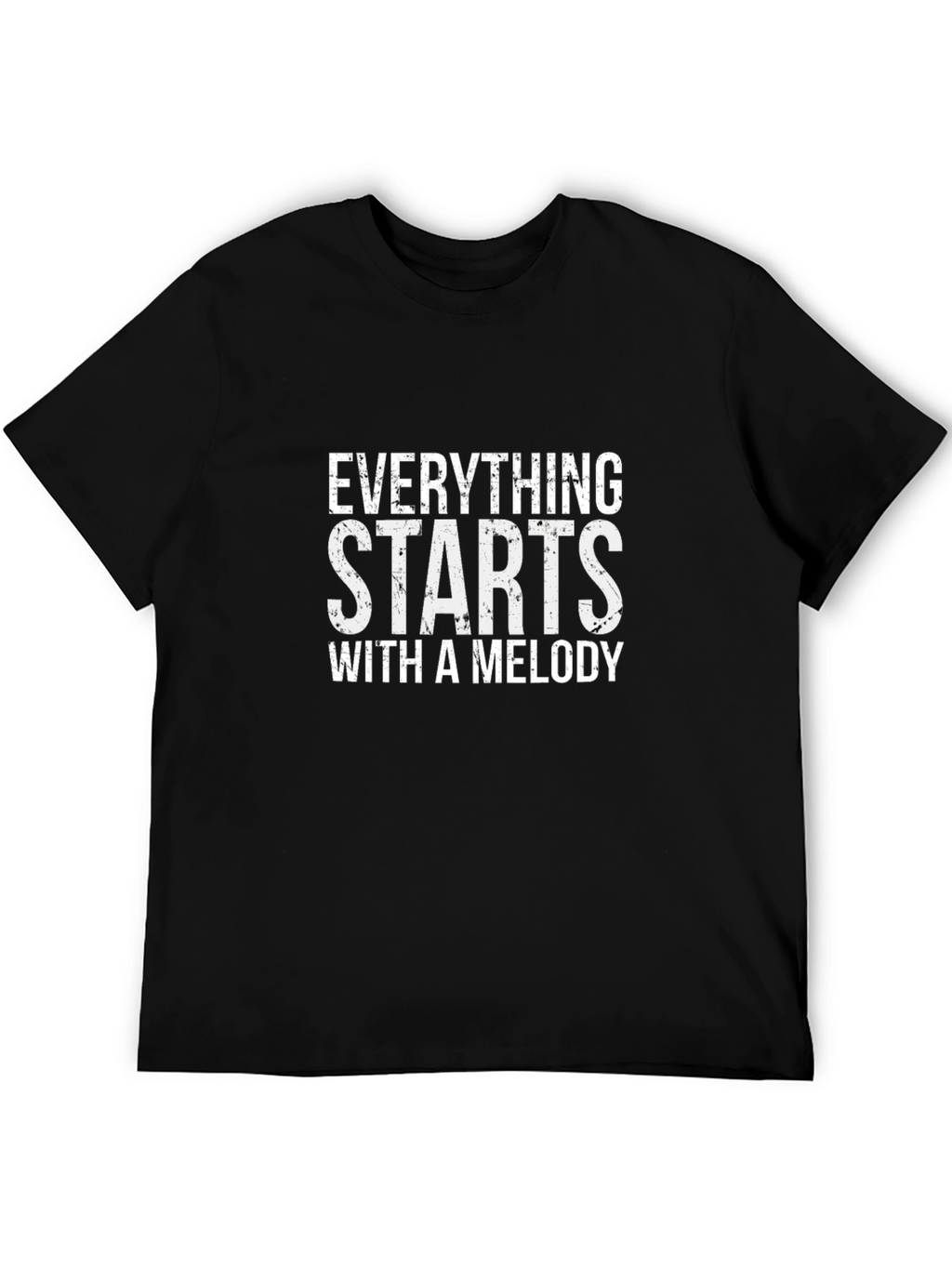 Everything Starts With A Melody Black Graphic Tee