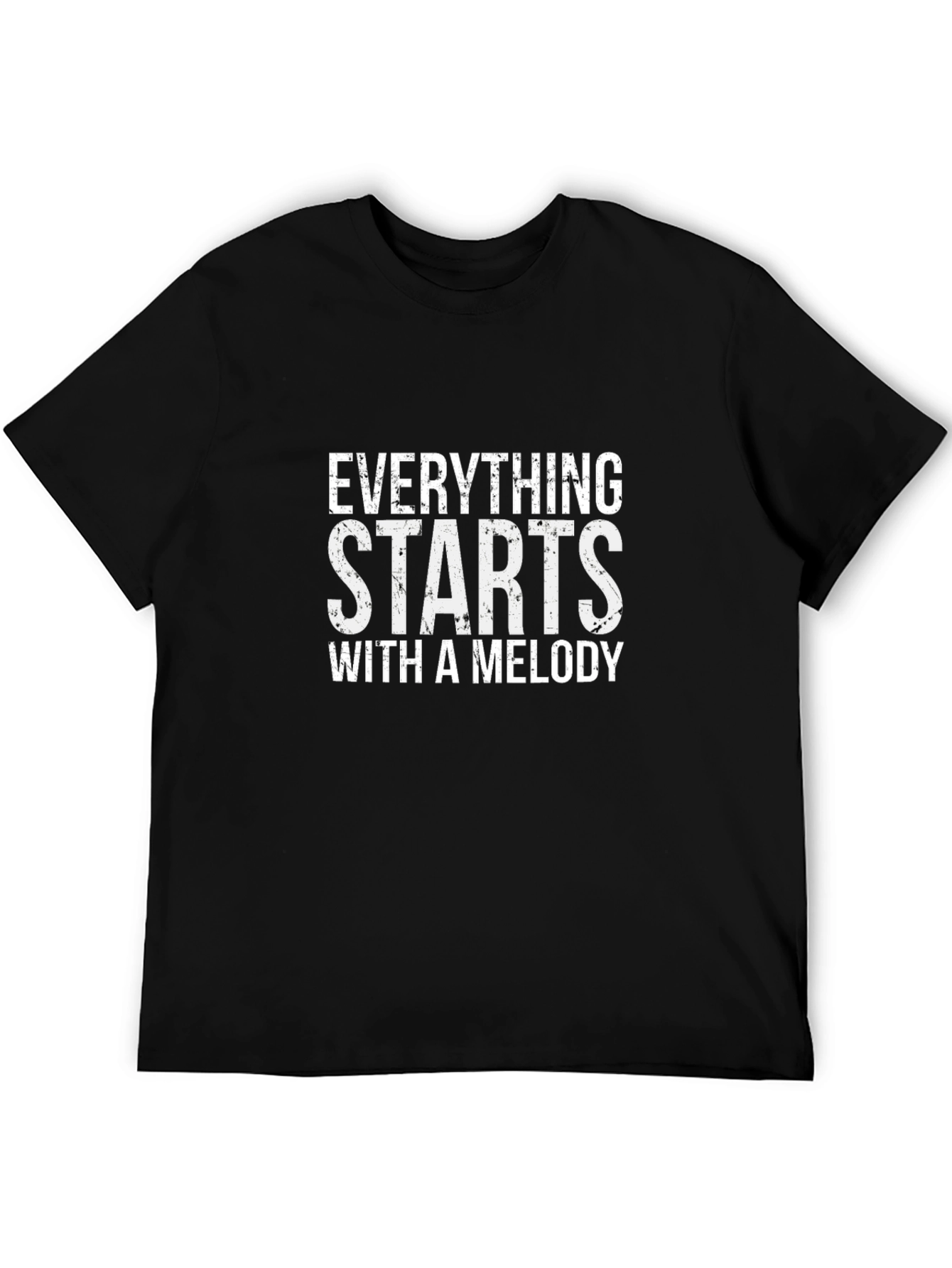 Everything Starts With A Melody Black Graphic Tee