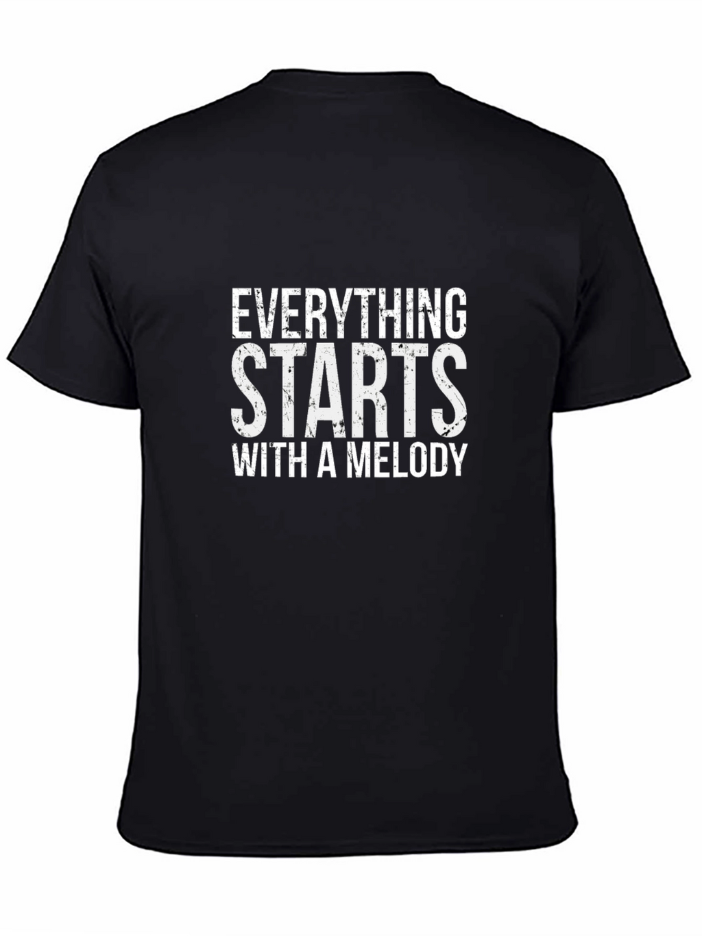 Everything Starts With A Melody Black Graphic Tee