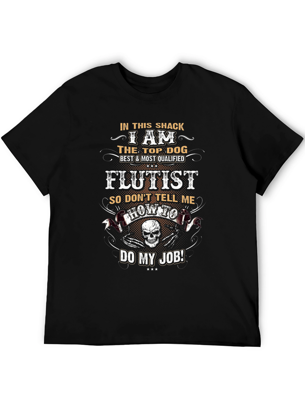 Flutist Top Dog Graphic T-Shirt
