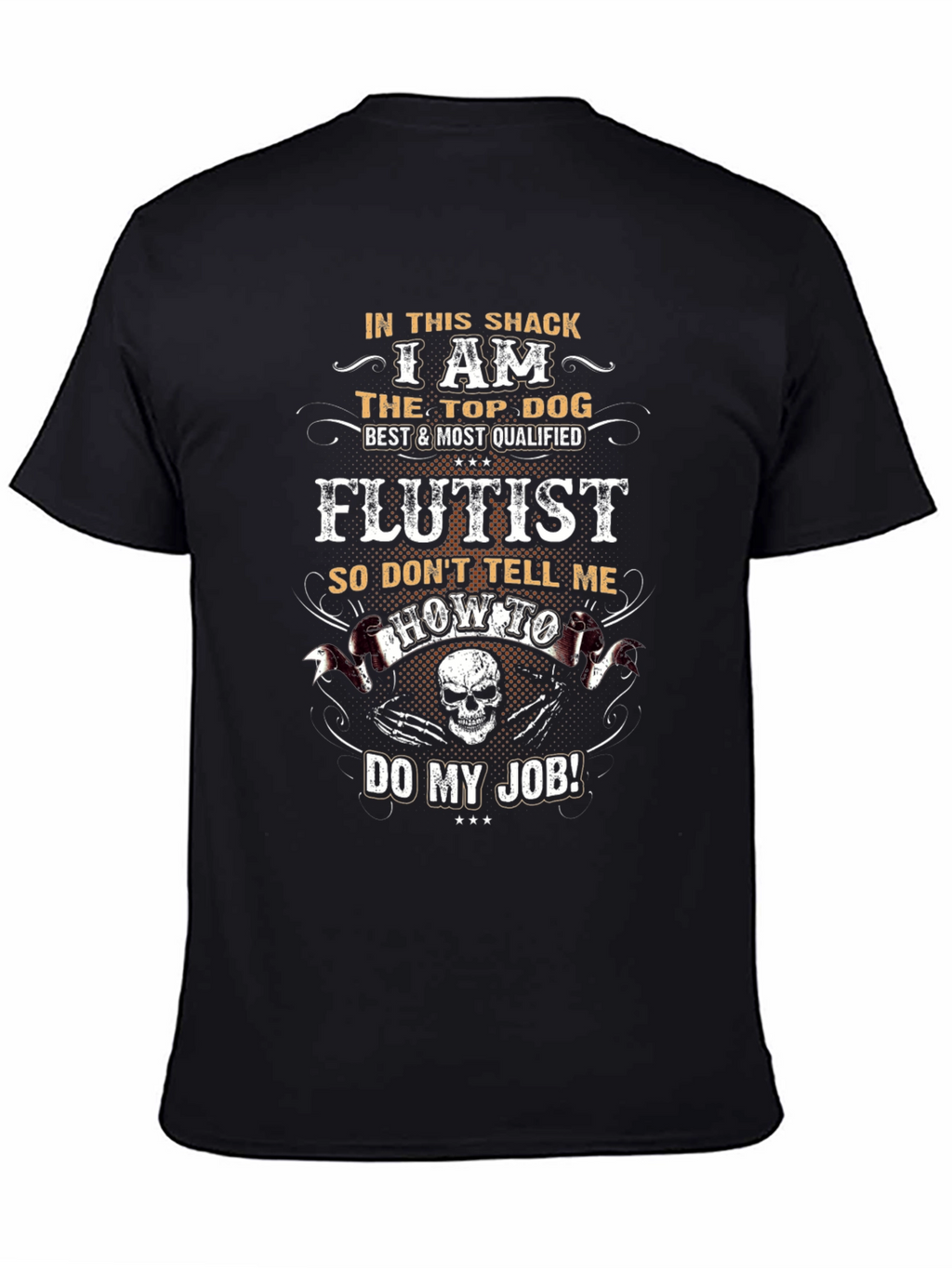 Flutist Top Dog Graphic T-Shirt
