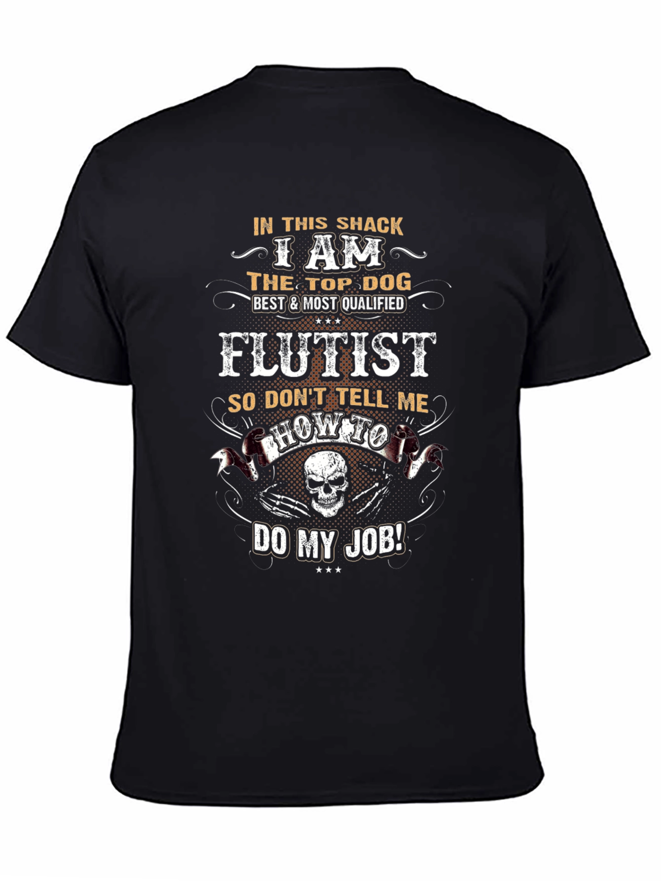 Flutist Top Dog Graphic T-Shirt