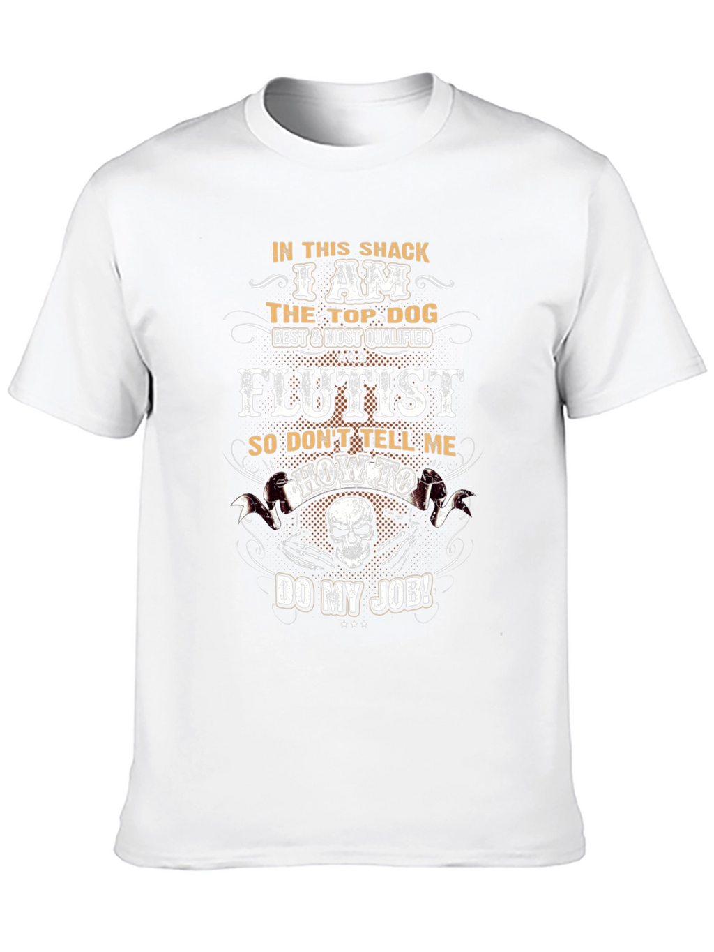 Flutist Top Dog Graphic T-Shirt