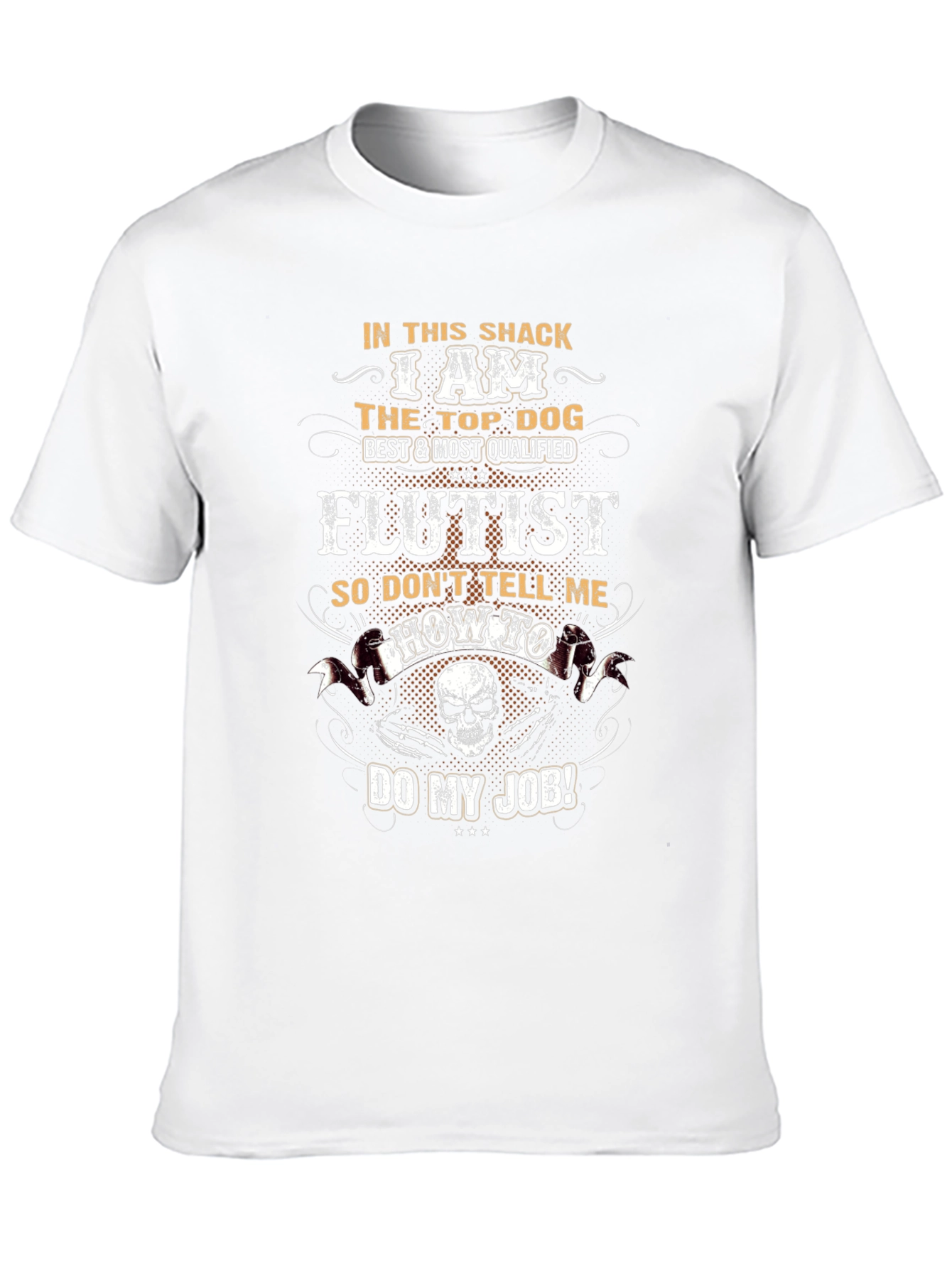 Flutist Top Dog Graphic T-Shirt