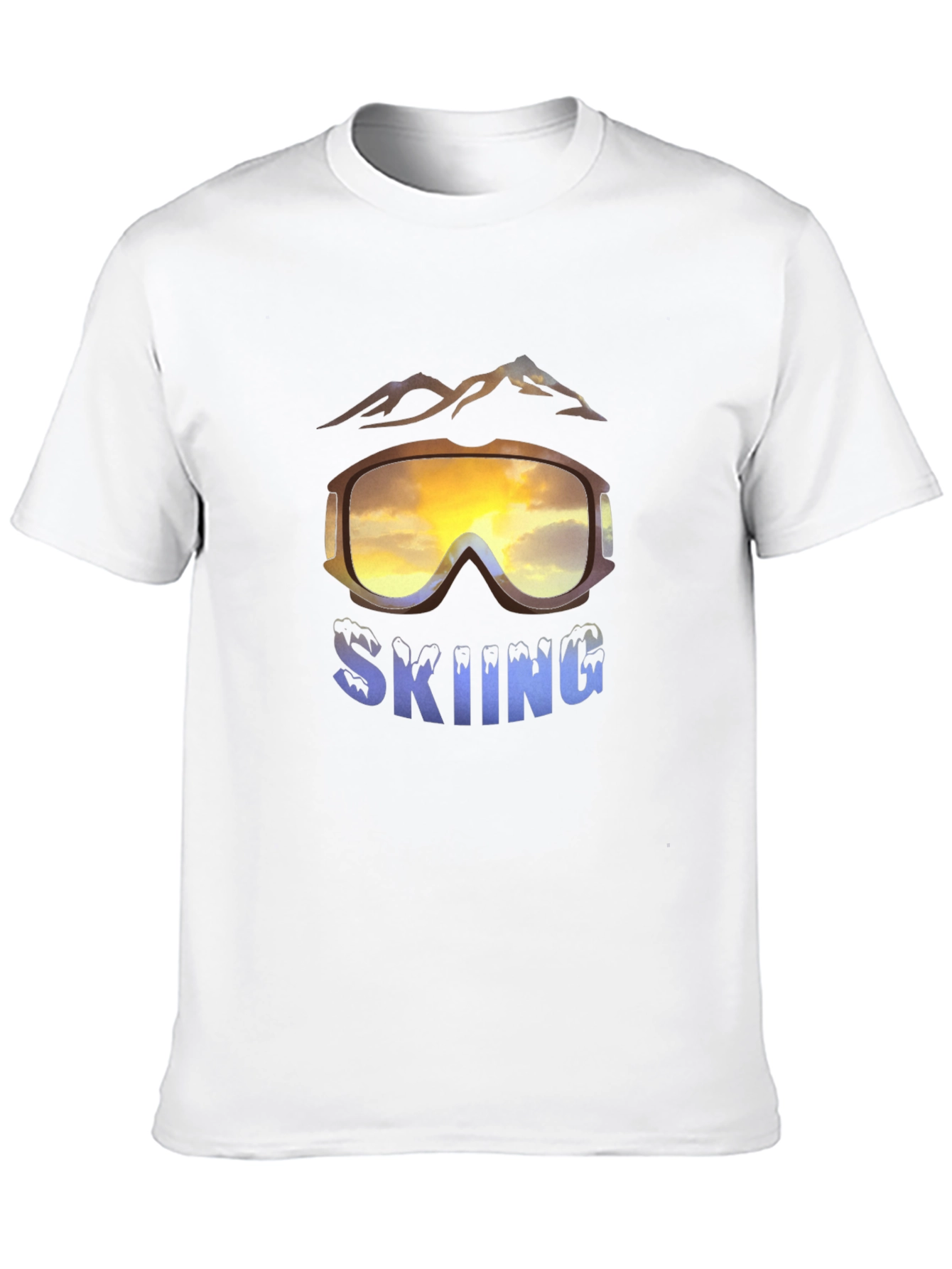 Skiing Graphic T-Shirt - Mountain Adventure Tee