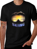 Skiing Graphic T-Shirt - Mountain Adventure Tee