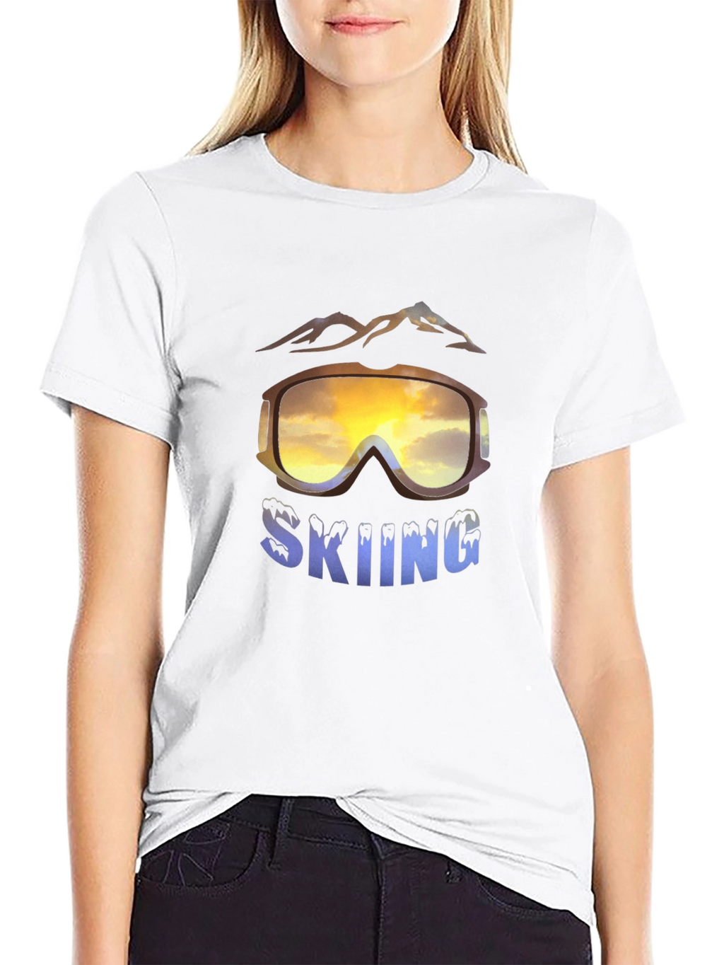 Skiing Graphic T-Shirt - Mountain Adventure Tee