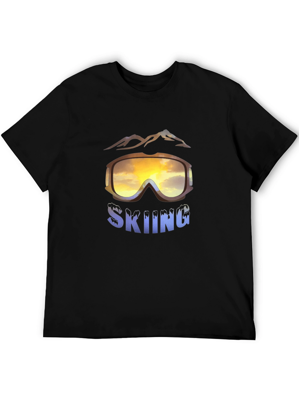 Skiing Graphic T-Shirt - Mountain Adventure Tee