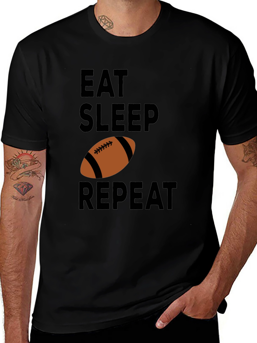Eat Sleep Football Repeat T-Shirt