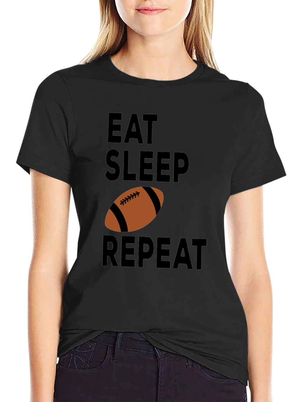 Eat Sleep Football Repeat T-Shirt