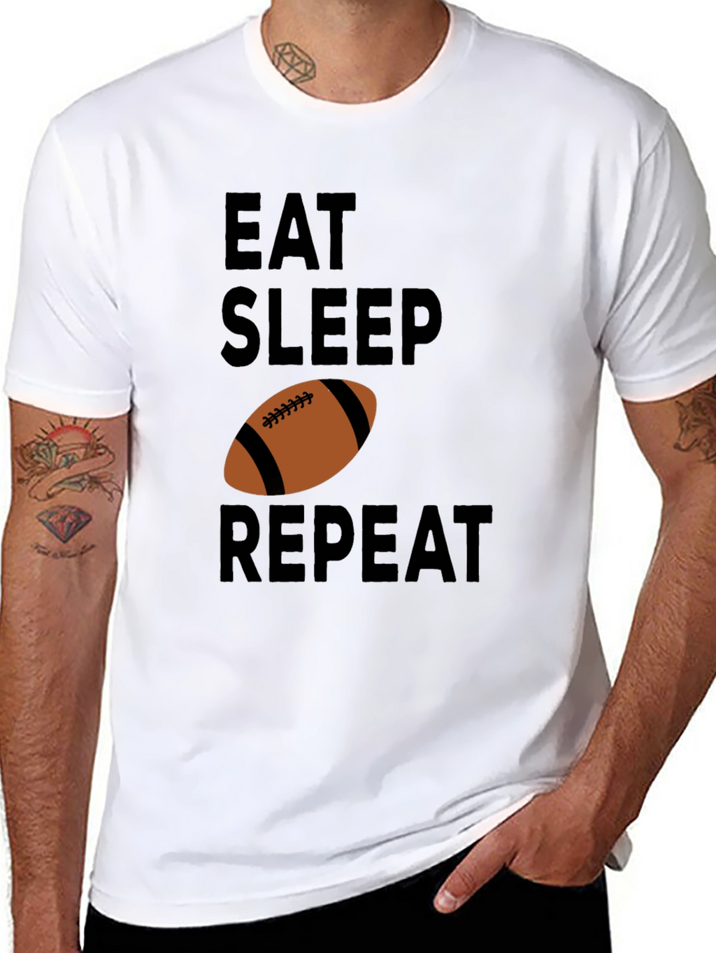 Eat Sleep Football Repeat T-Shirt