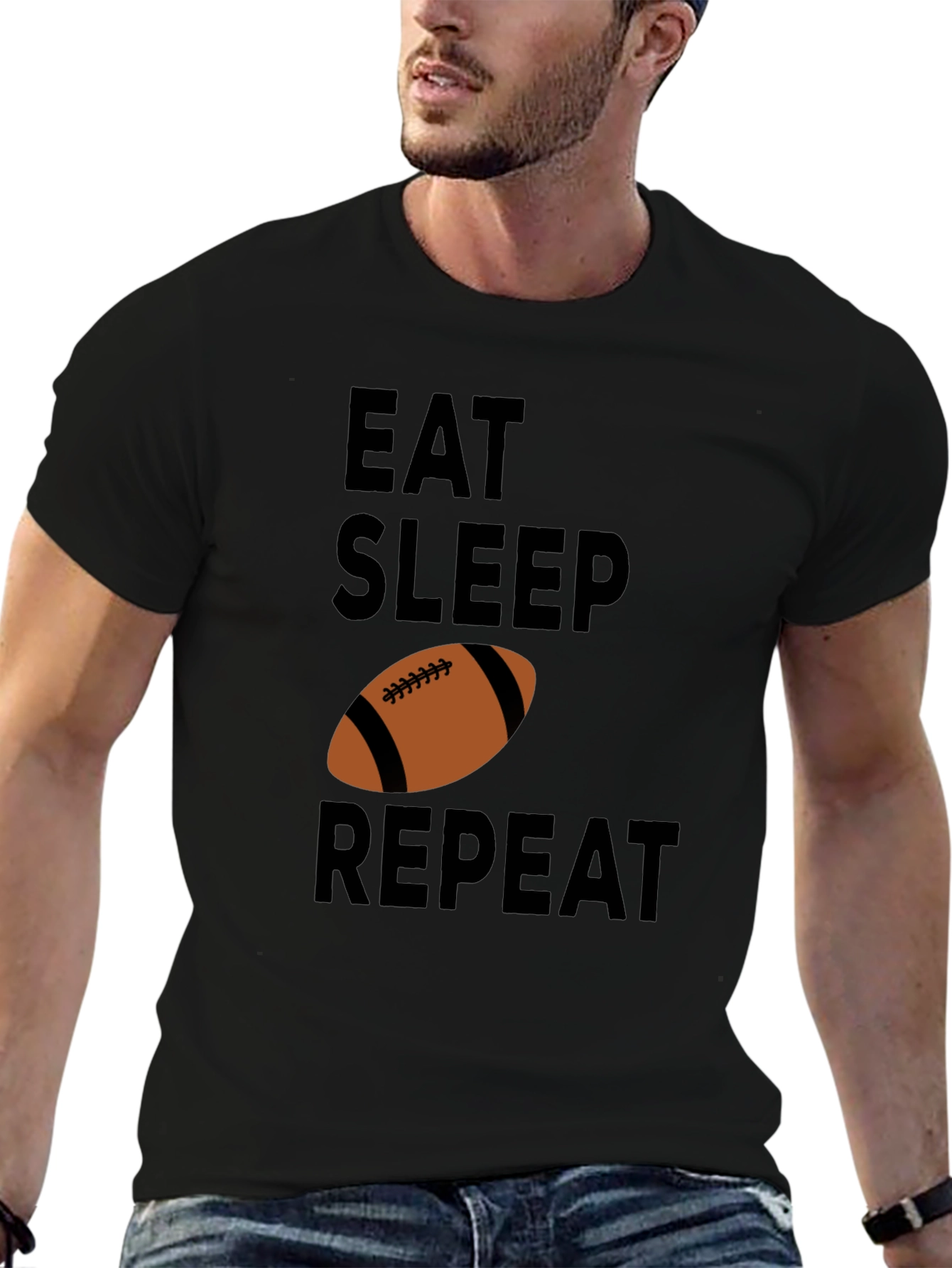 Eat Sleep Football Repeat T-Shirt