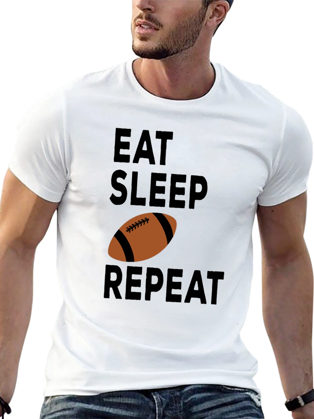 Eat Sleep Football Repeat T-Shirt