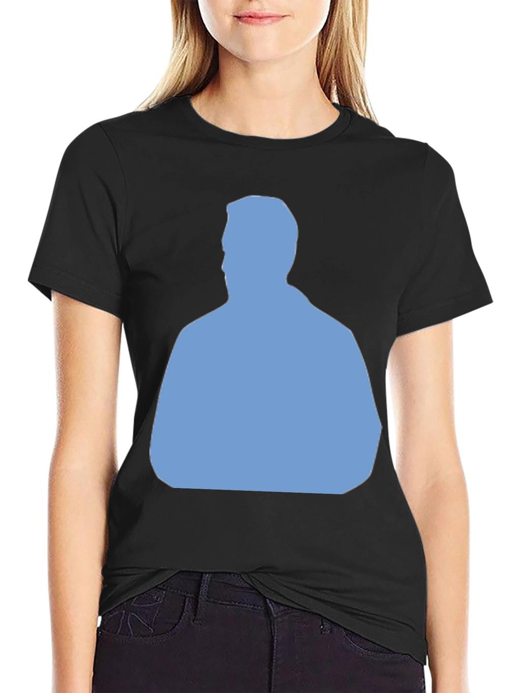 Modern Silhouette Graphic T-Shirt - Black