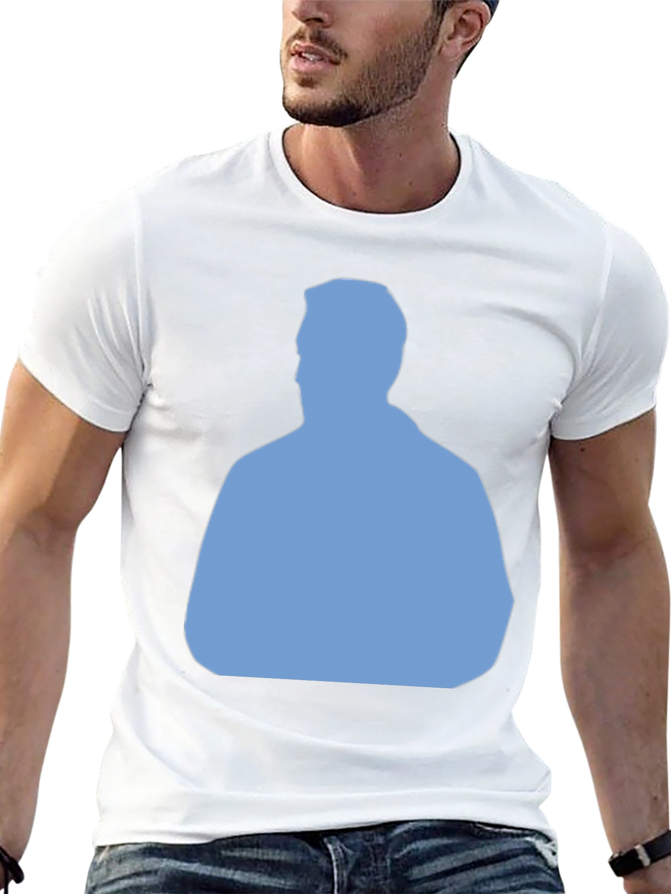 Modern Silhouette Graphic T-Shirt - Black