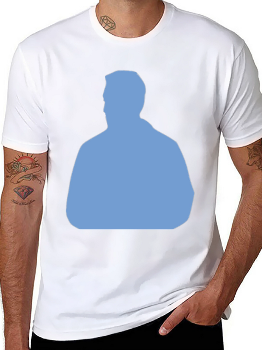 Modern Silhouette Graphic T-Shirt - Black